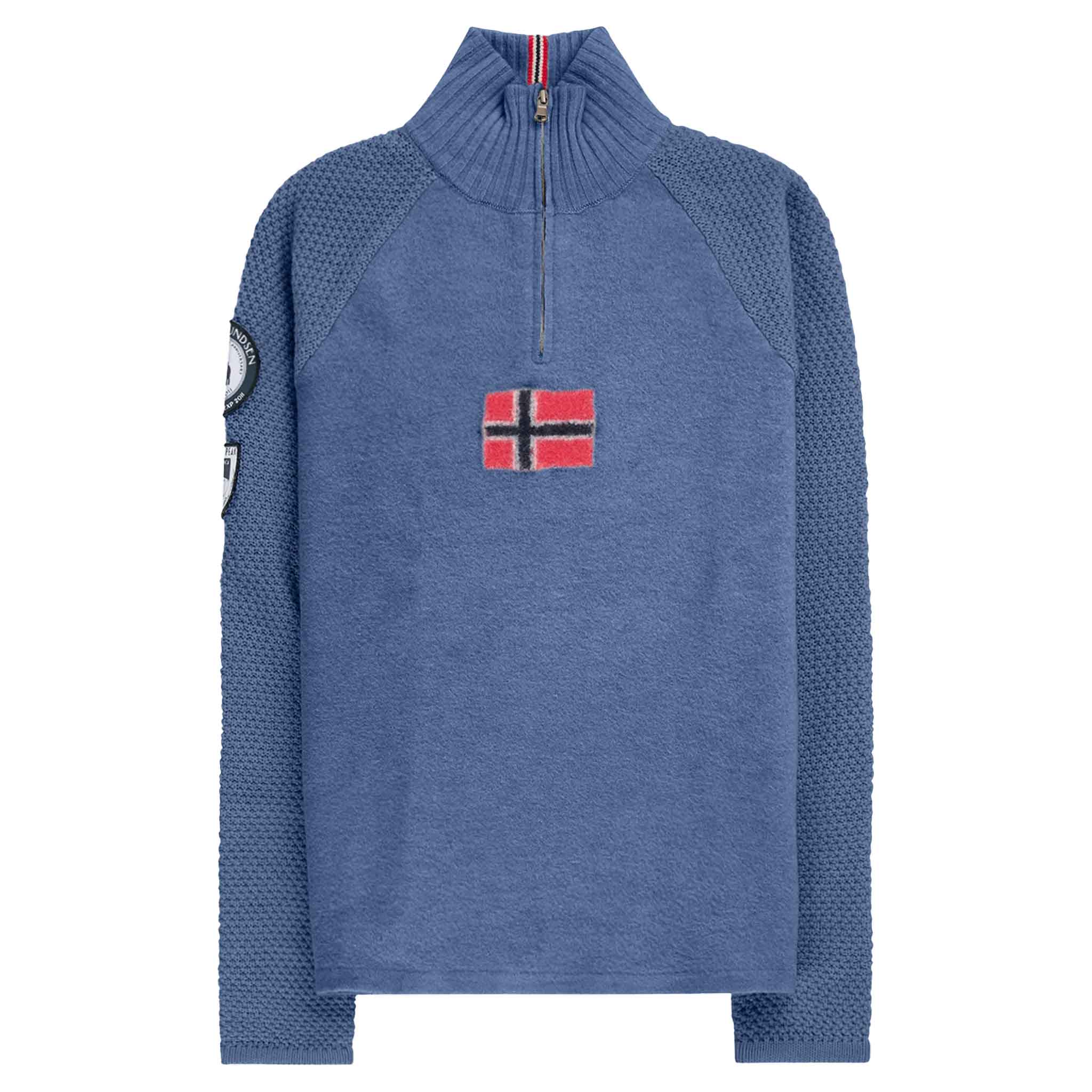 Boiled Ski Flag Sweater in Denim Blue