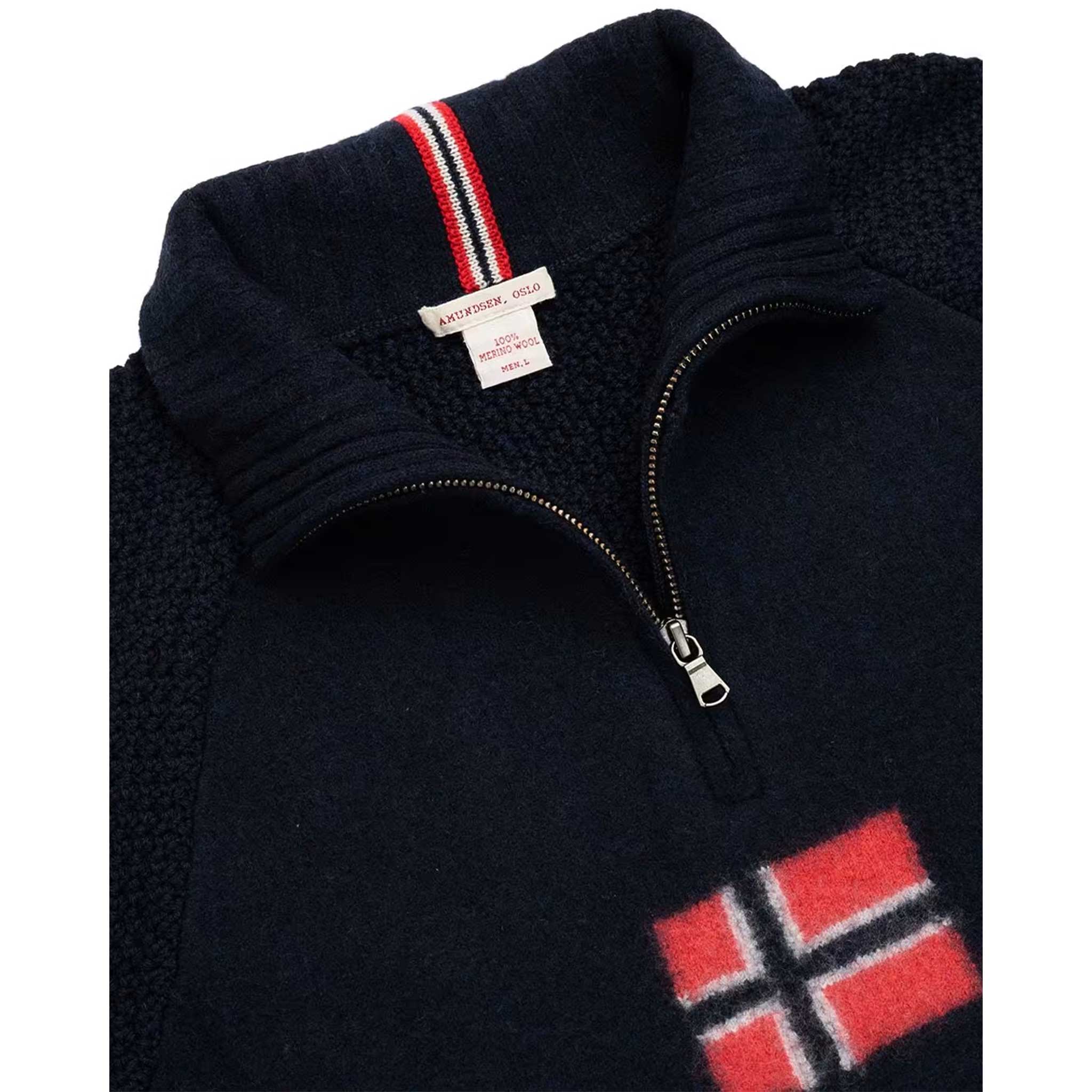 Boiled Ski Flag Sweater in Faded Navy