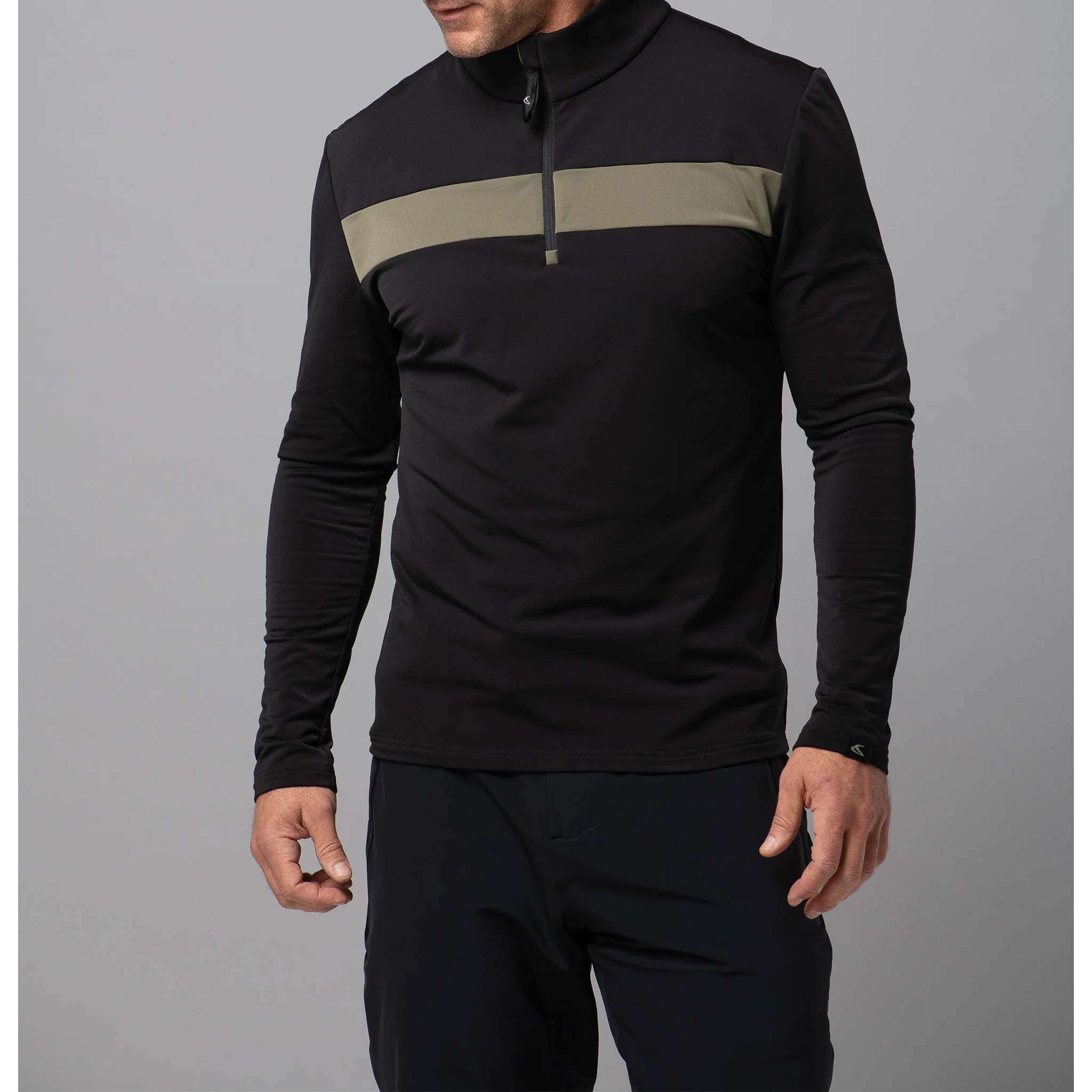 Rothorn Half Zip in Black/Olive
