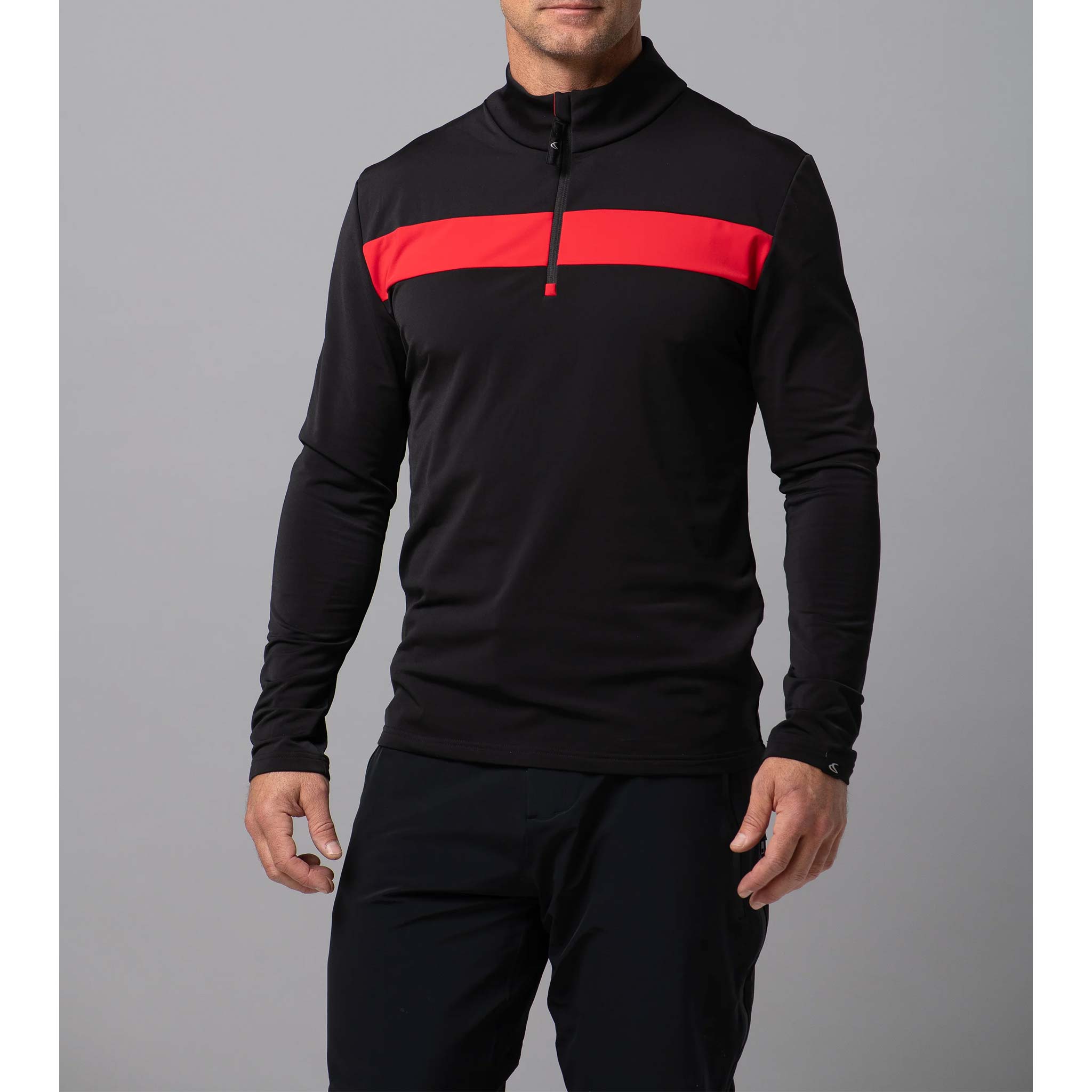 Rothorn Half Zip in Black/Red