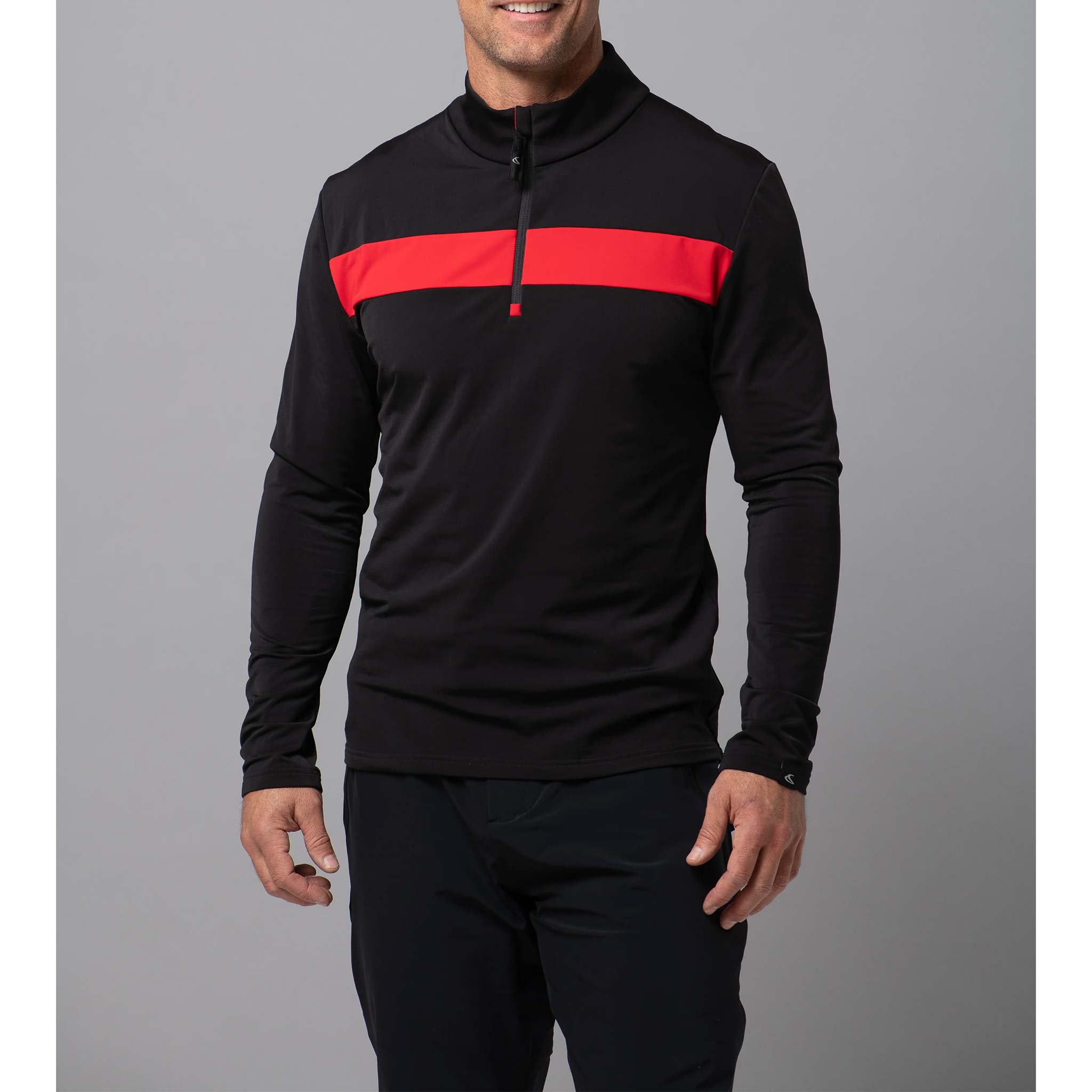 Rothorn Half Zip in Black/Red