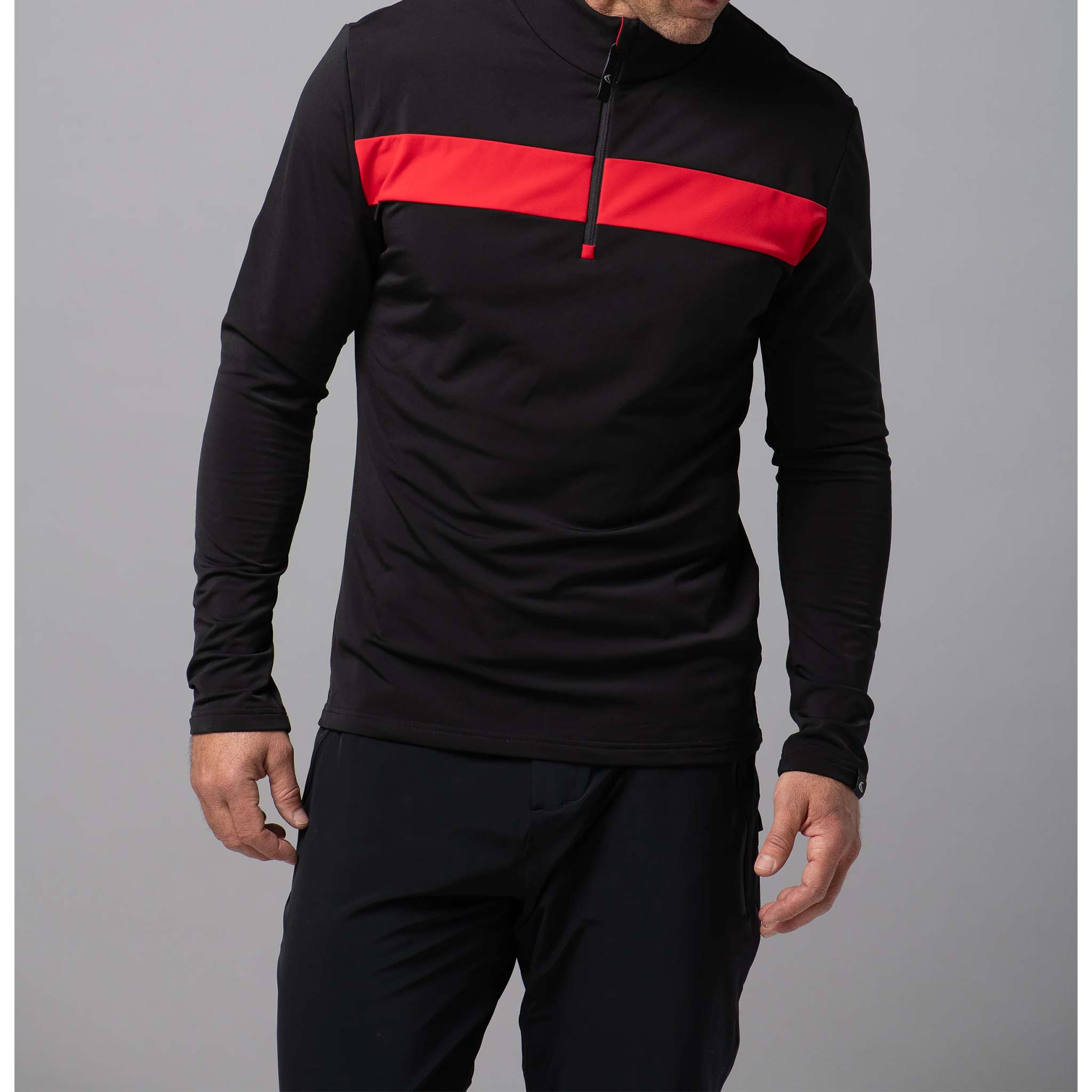 Rothorn Half Zip in Black/Red