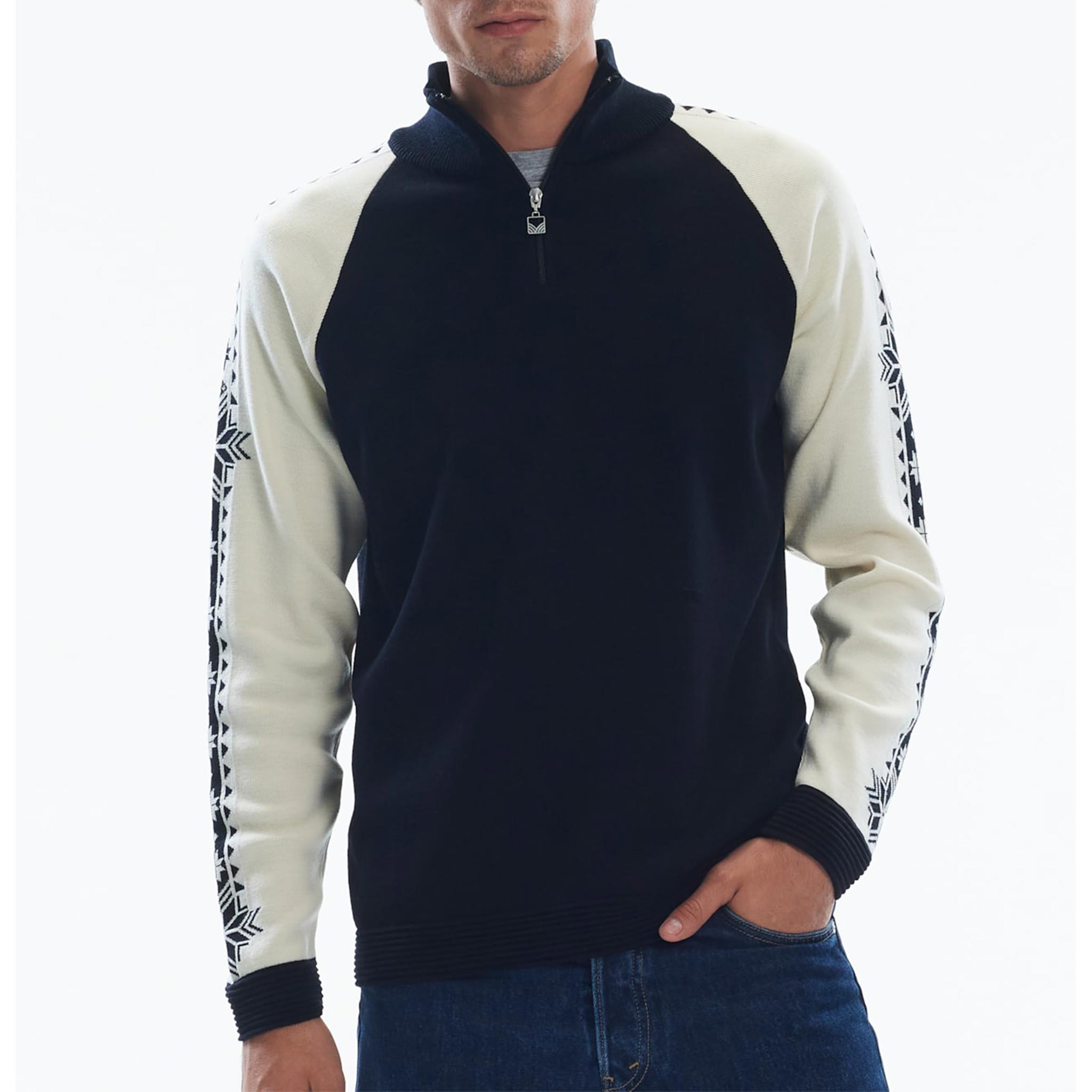 Geilo Sweater in Black/Off White