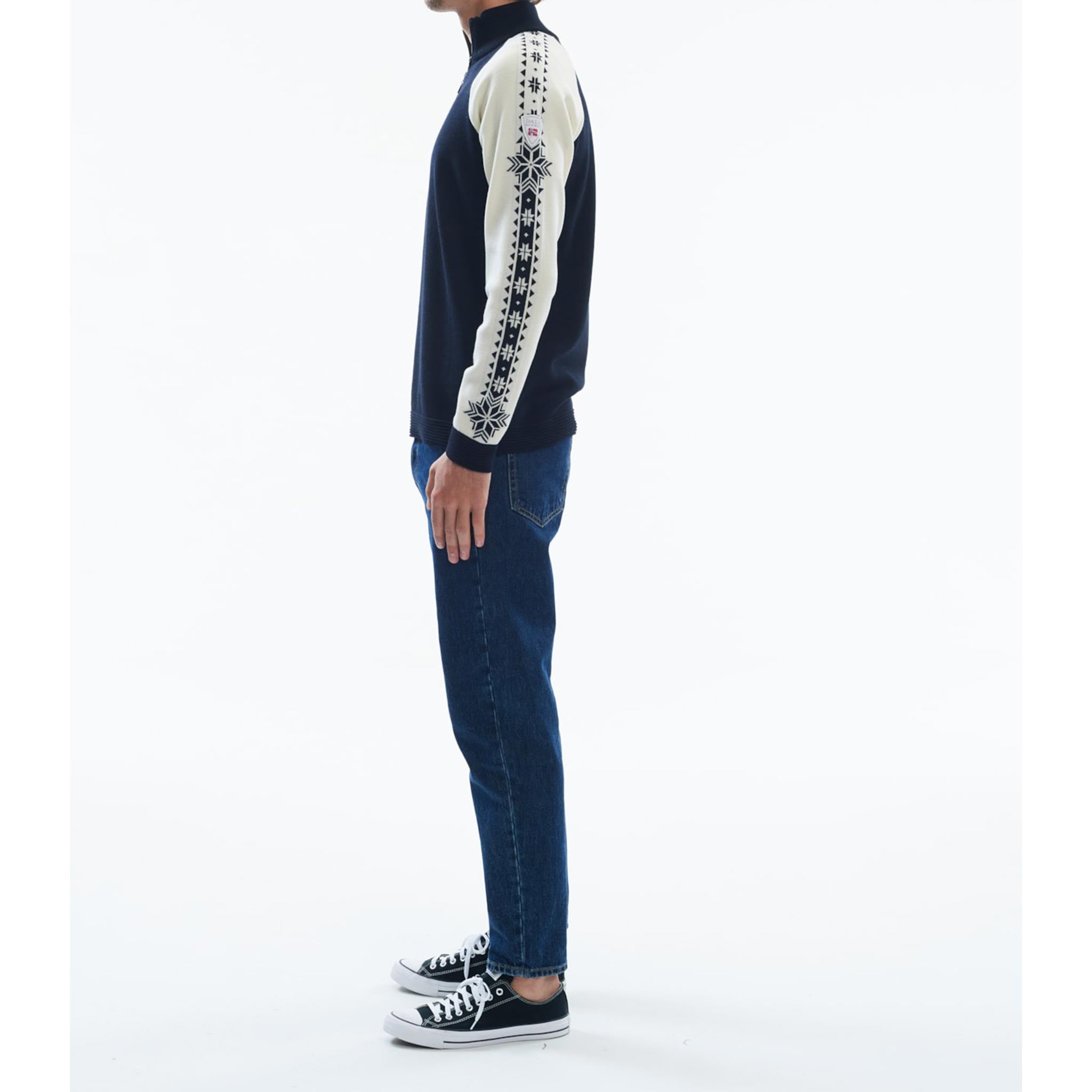 Geilo Sweater in Black/Off White