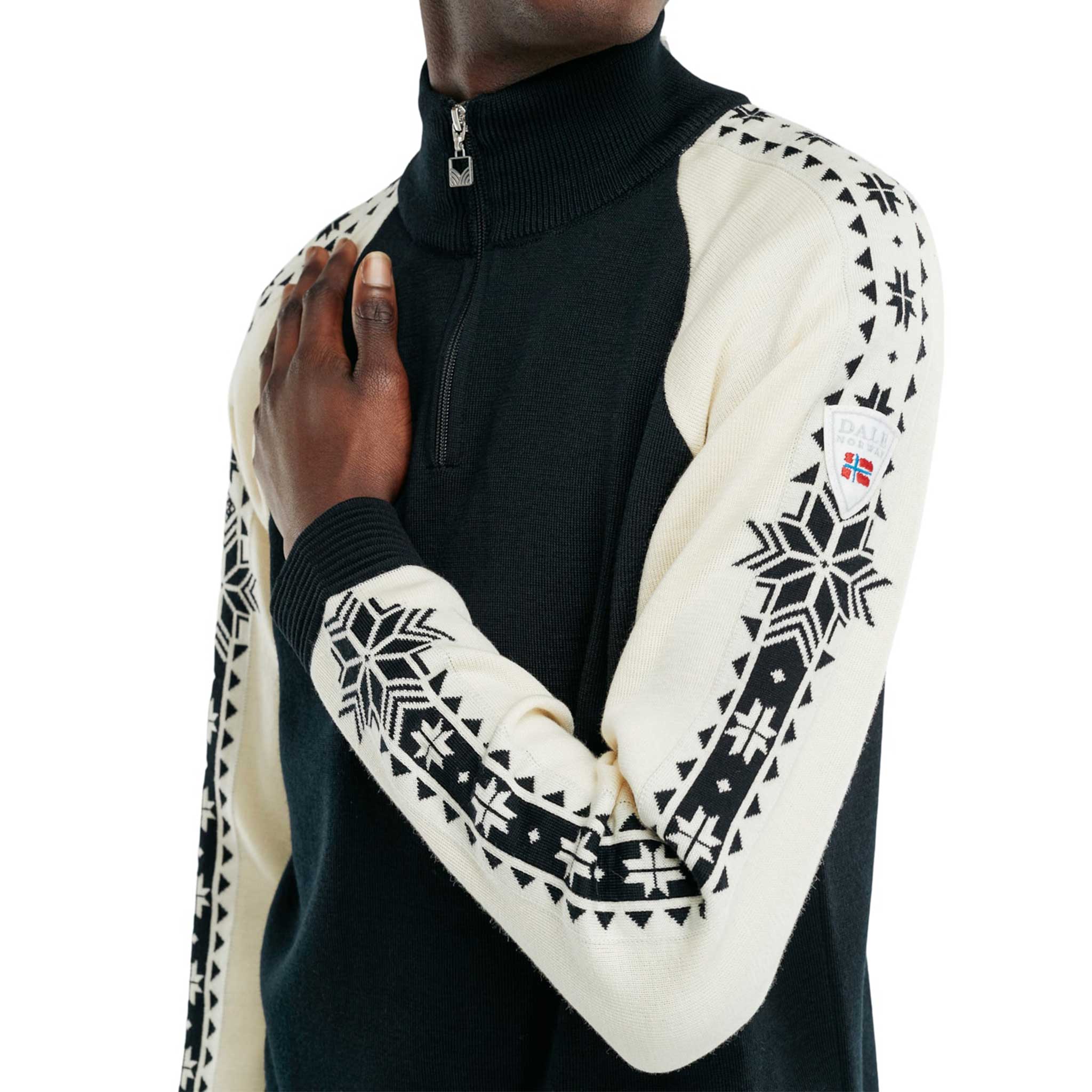 Geilo Sweater in Black/Off White