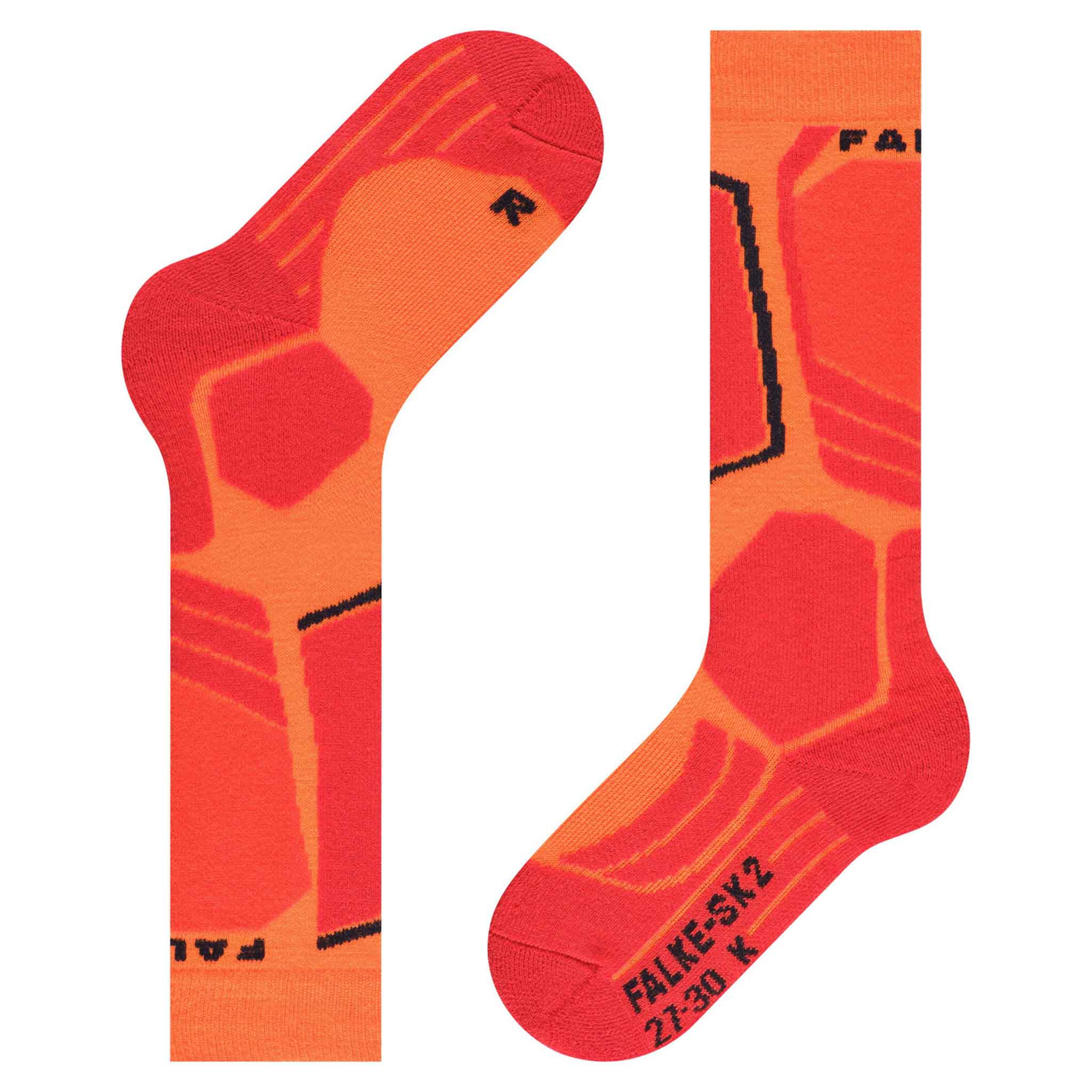 SK2 Kids Ski Socks in Flash Orange