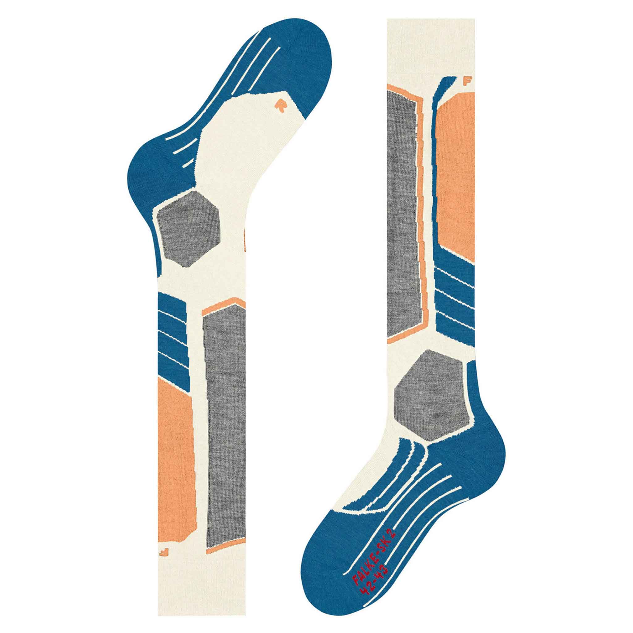 SK2 Women’s Ski Socks in Off White/Candy