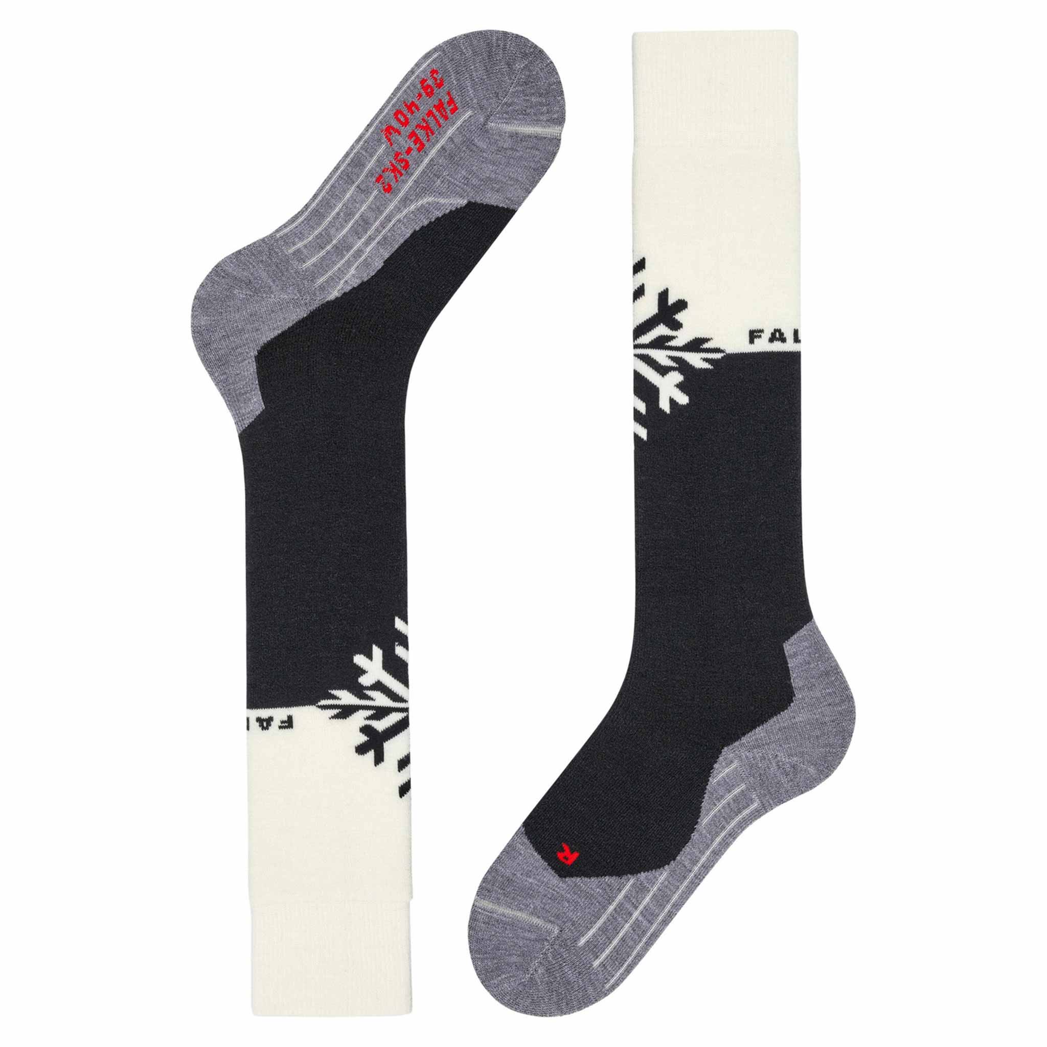 SK2 Women’s Ski Socks in Snowflake Black