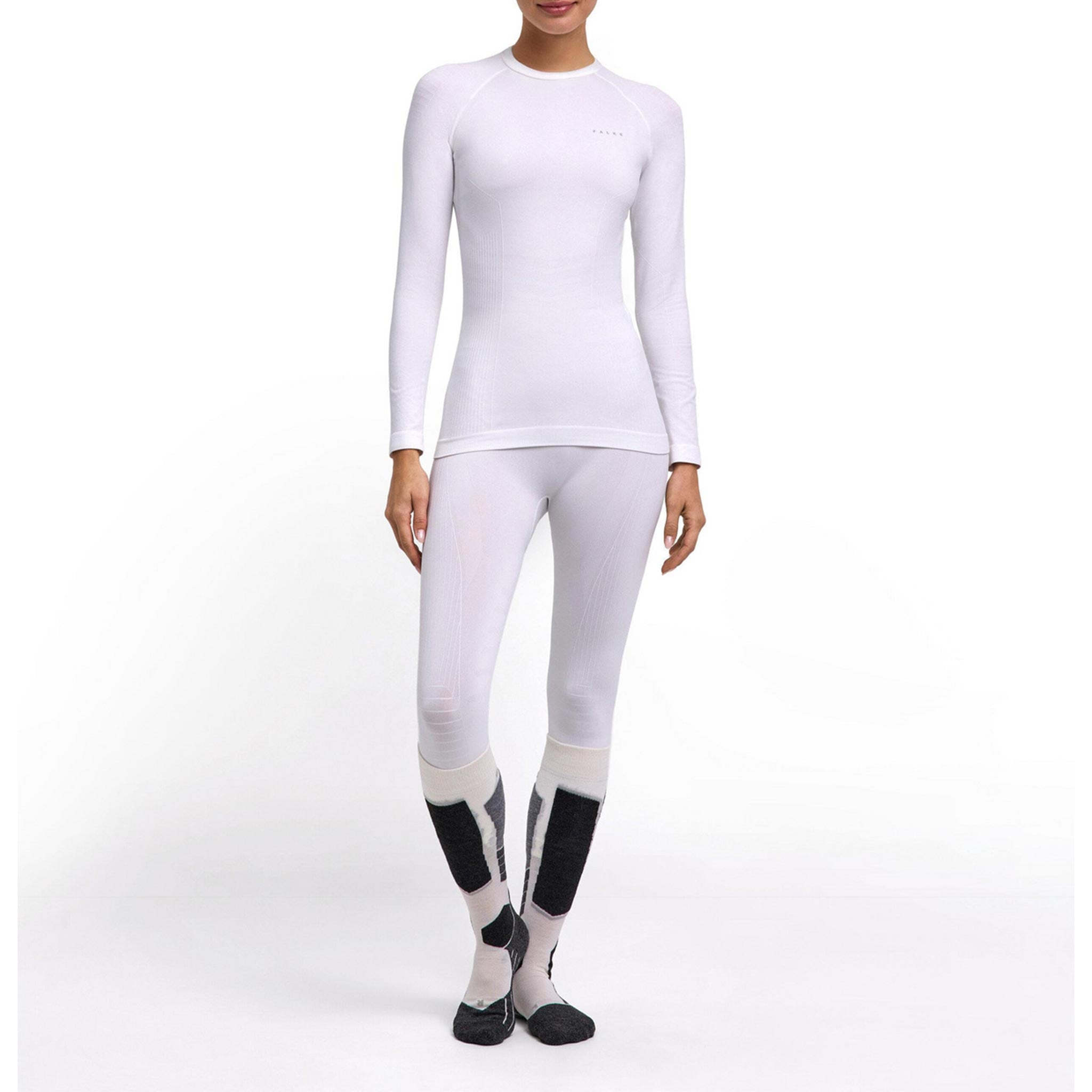 Tight Fit Baselayer Crewe in White