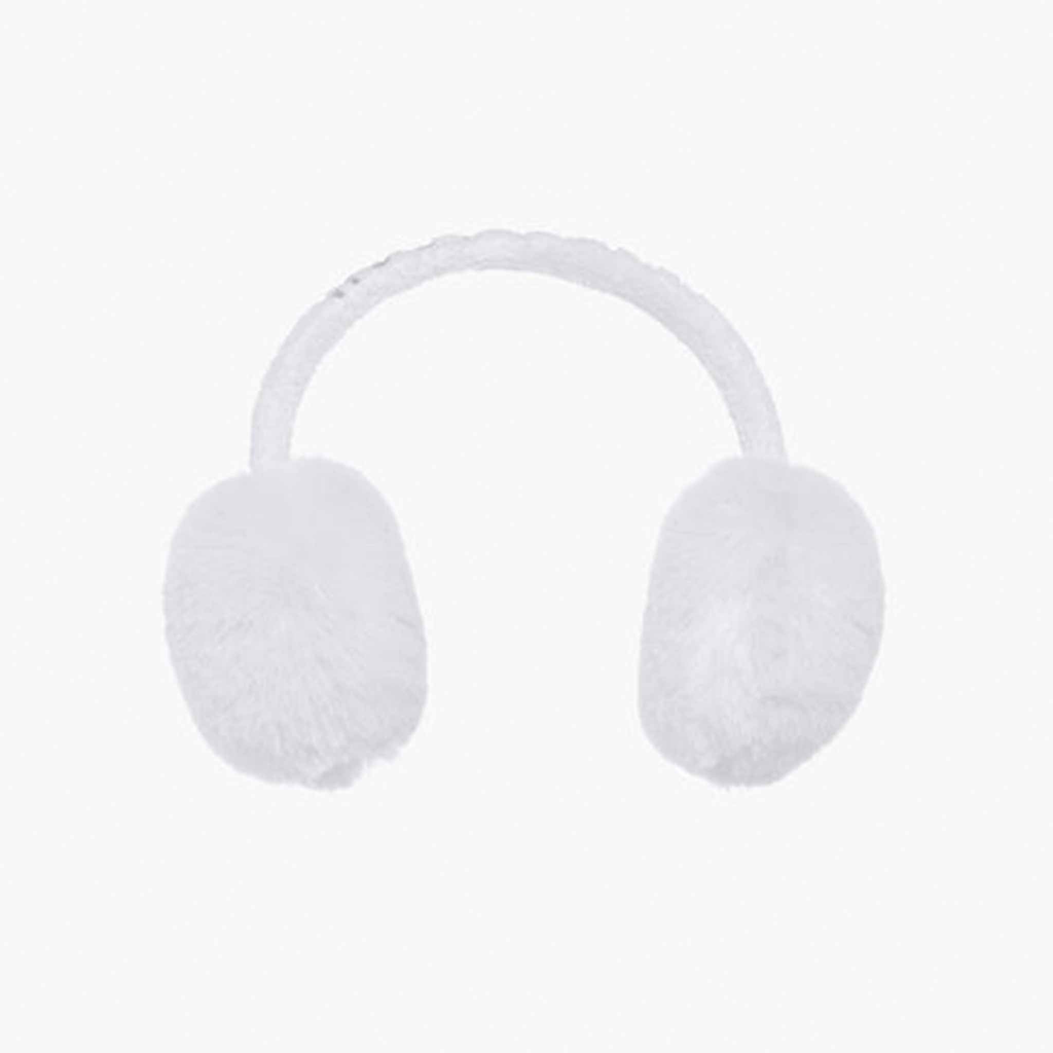 Fluffy Earwarmers in White