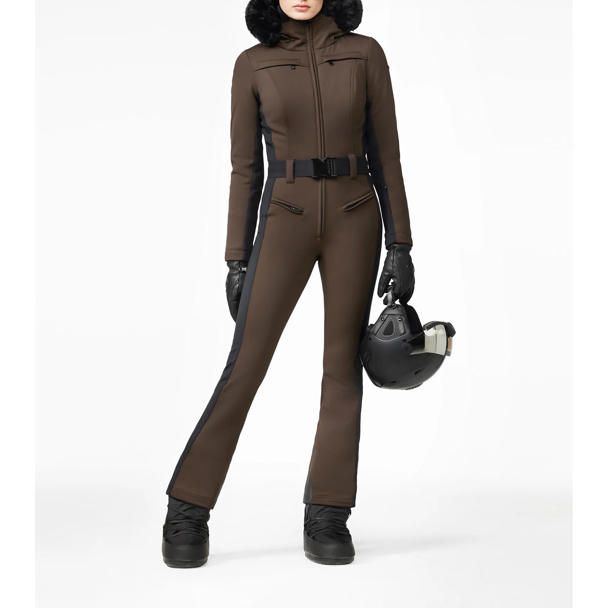 Parry Ski Suit in Dark Brown
