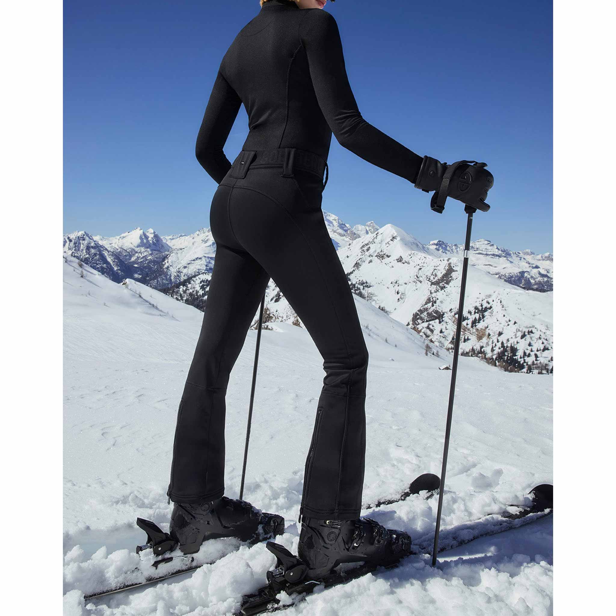 Pippa Longer Length Ski Pants in Black