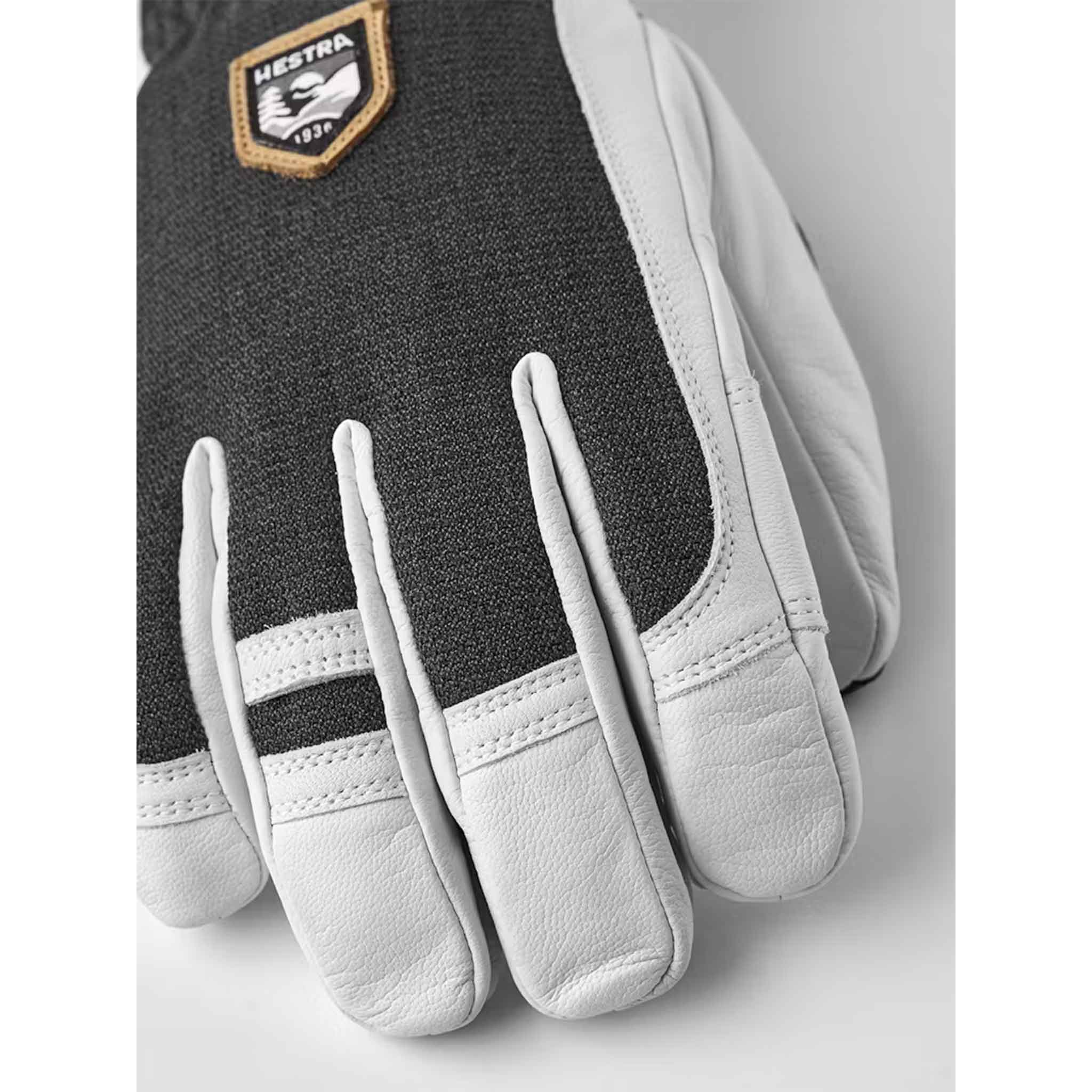 Army Leather Patrol Gloves in Charcoal
