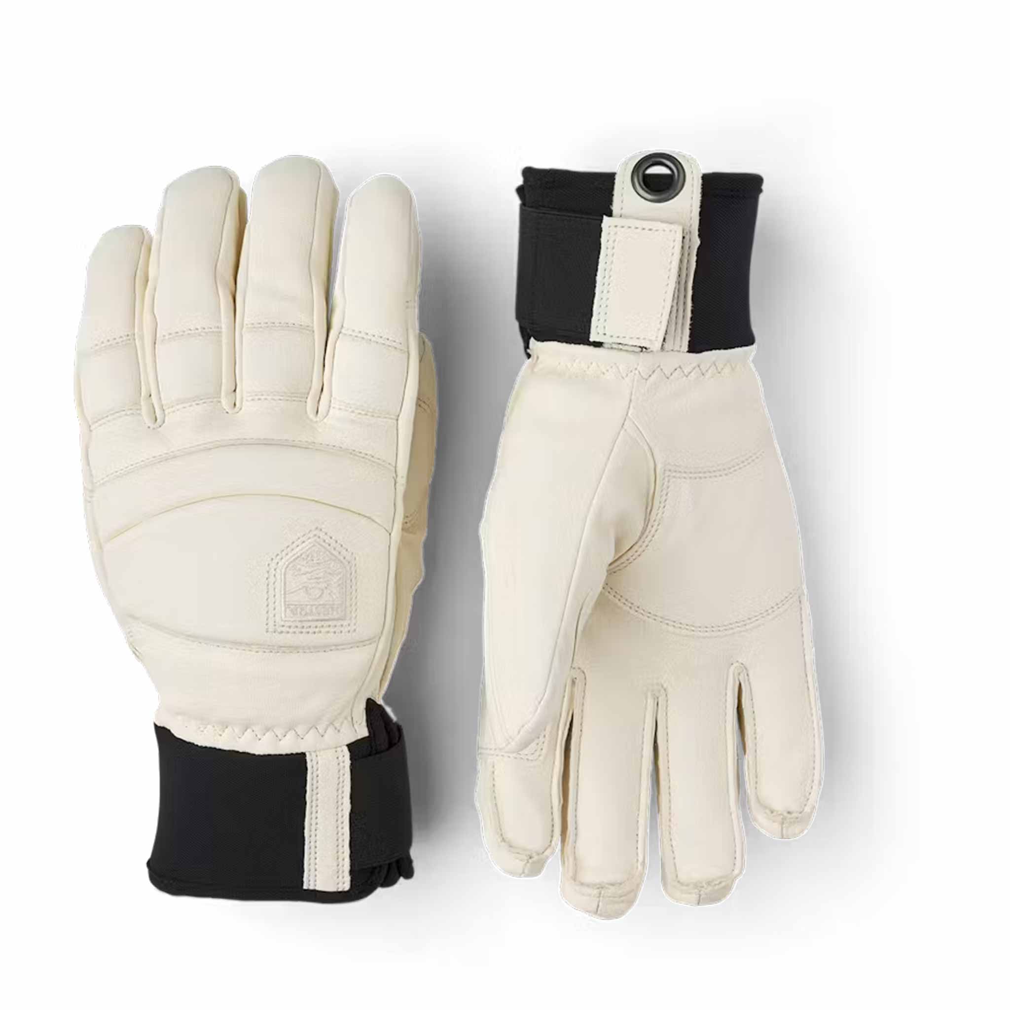 Leather Fall Line Gloves in Almond White