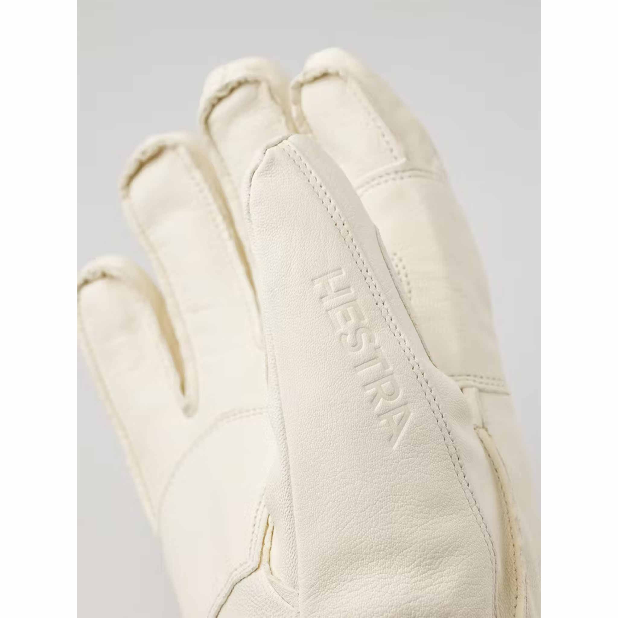 Leather Fall Line Gloves in Almond White