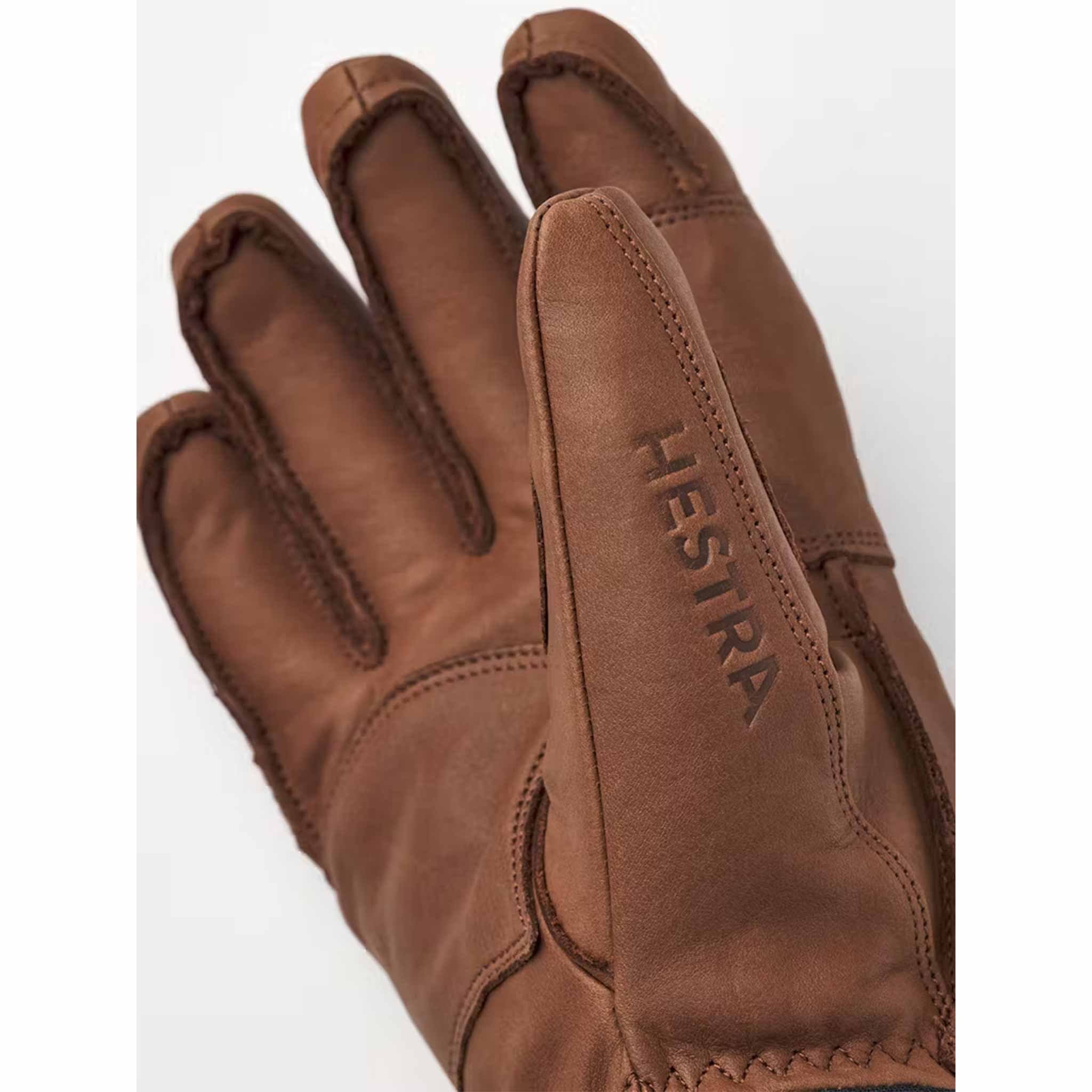 Leather Fall Line Gloves in Brown