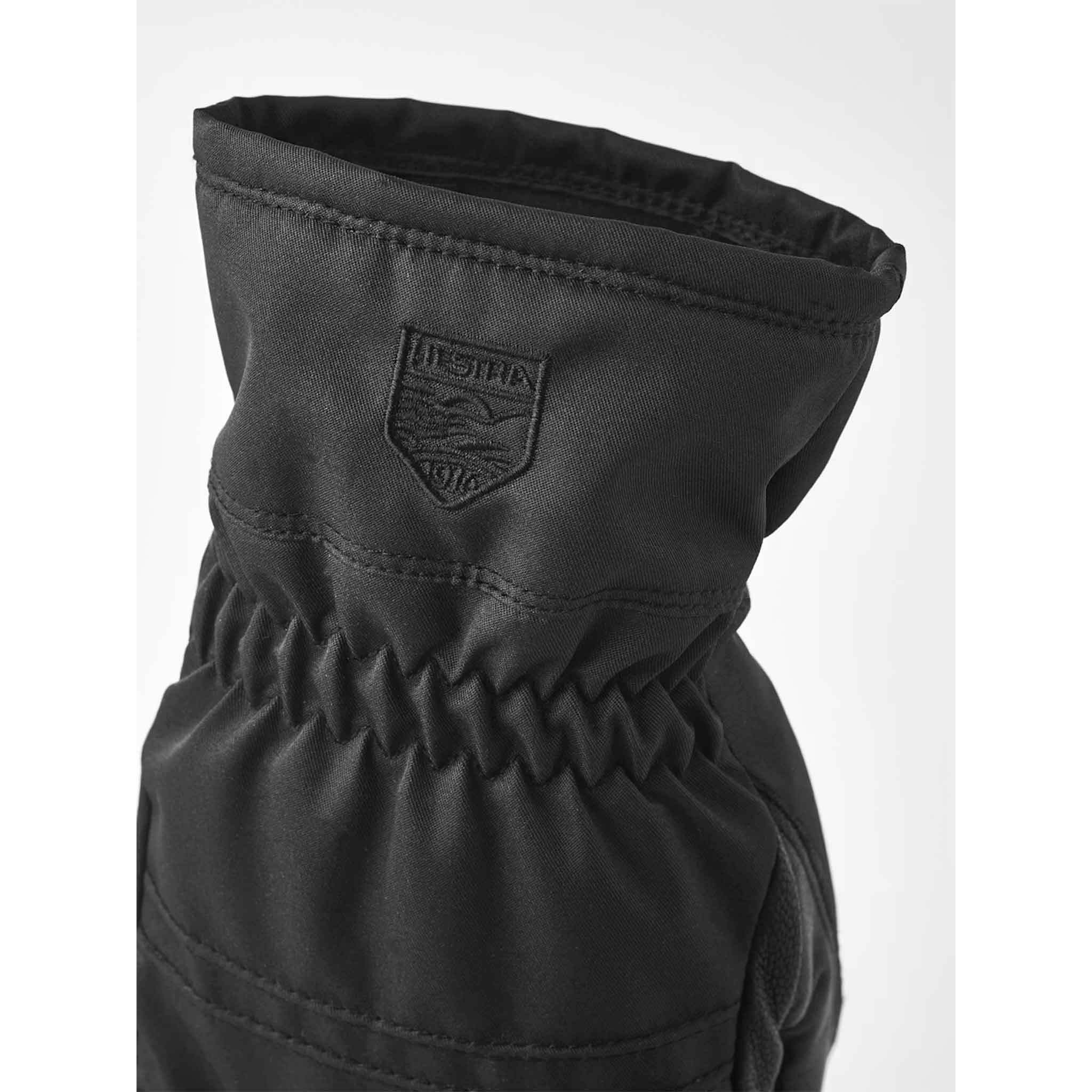 Primaloft Leather Gloves in Black