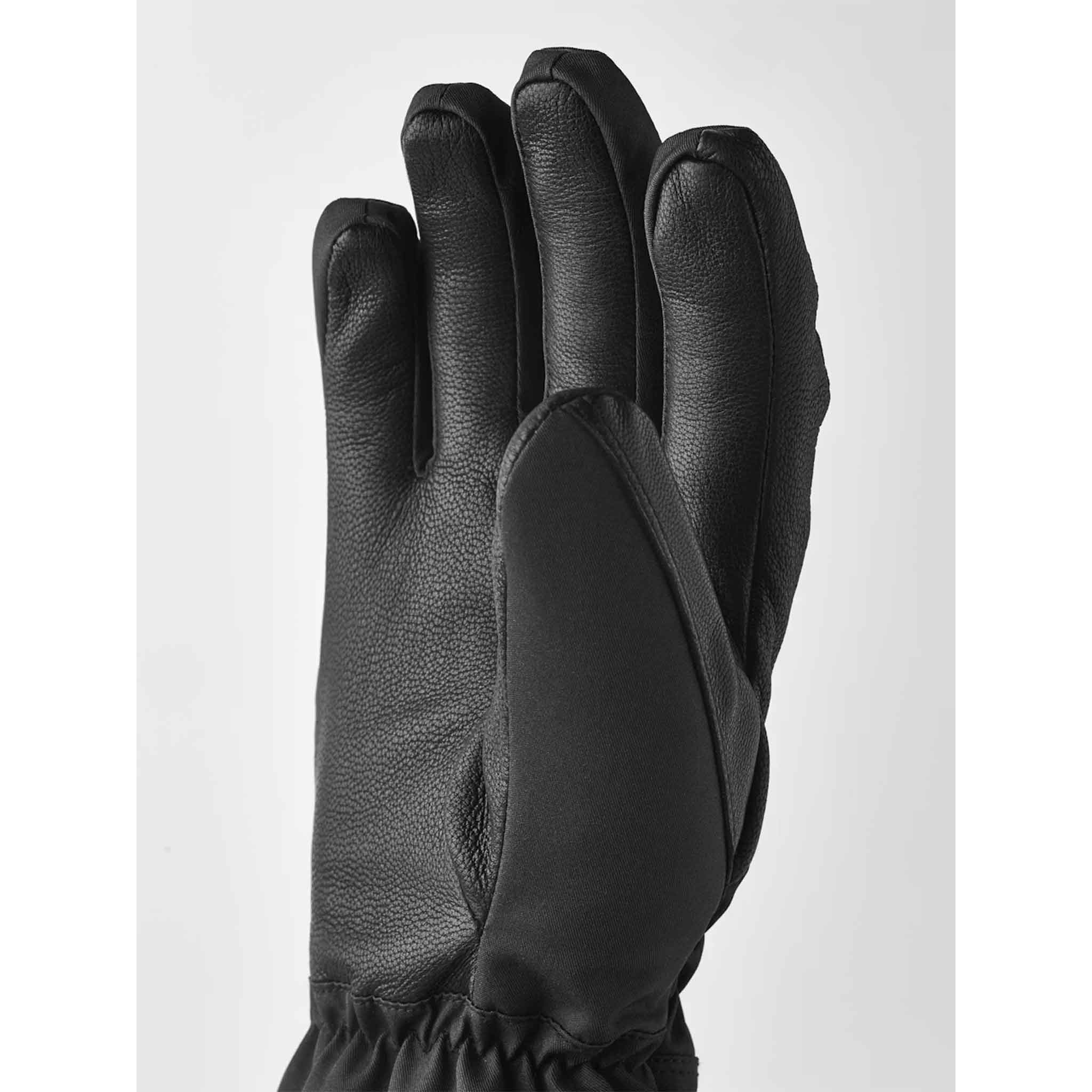 Primaloft Leather Gloves in Black