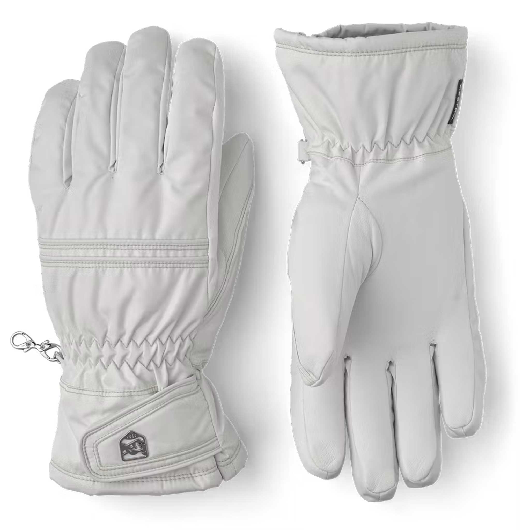 Primaloft Leather Gloves in Ivory