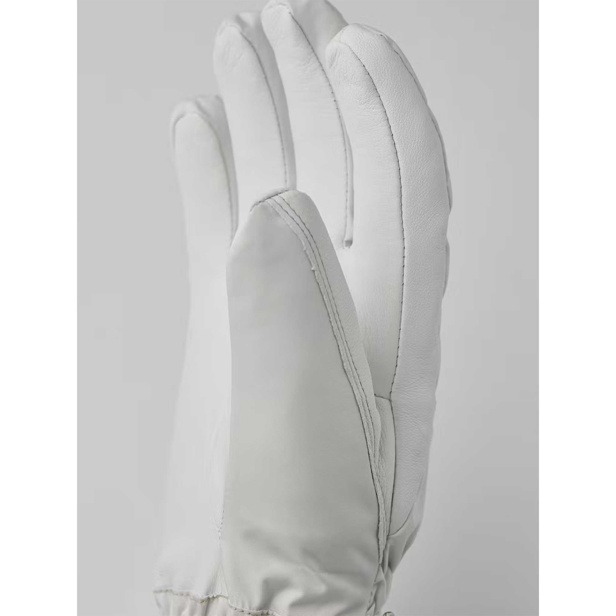 Primaloft Leather Gloves in Ivory