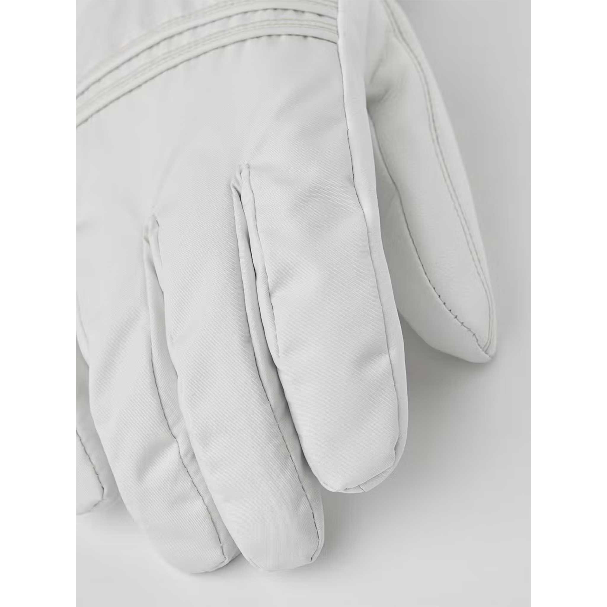 Primaloft Leather Gloves in Ivory