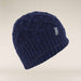 Merino Cable Knit Beanie in Navy - London Ski Co.