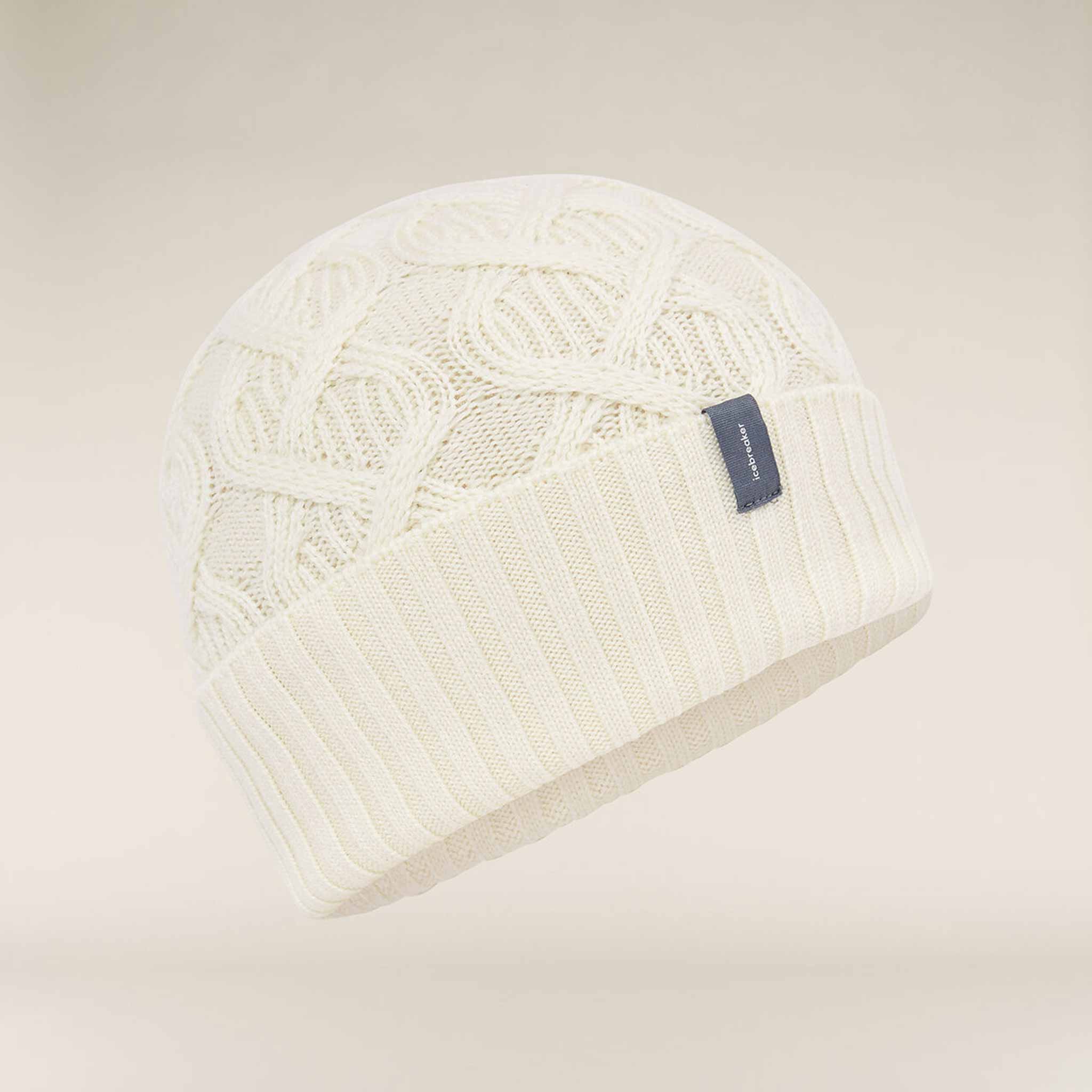 Merino Cable Knit Beanie in Undyed - London Ski Co.