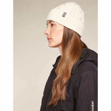 Merino Cable Knit Beanie in Undyed - London Ski Co.