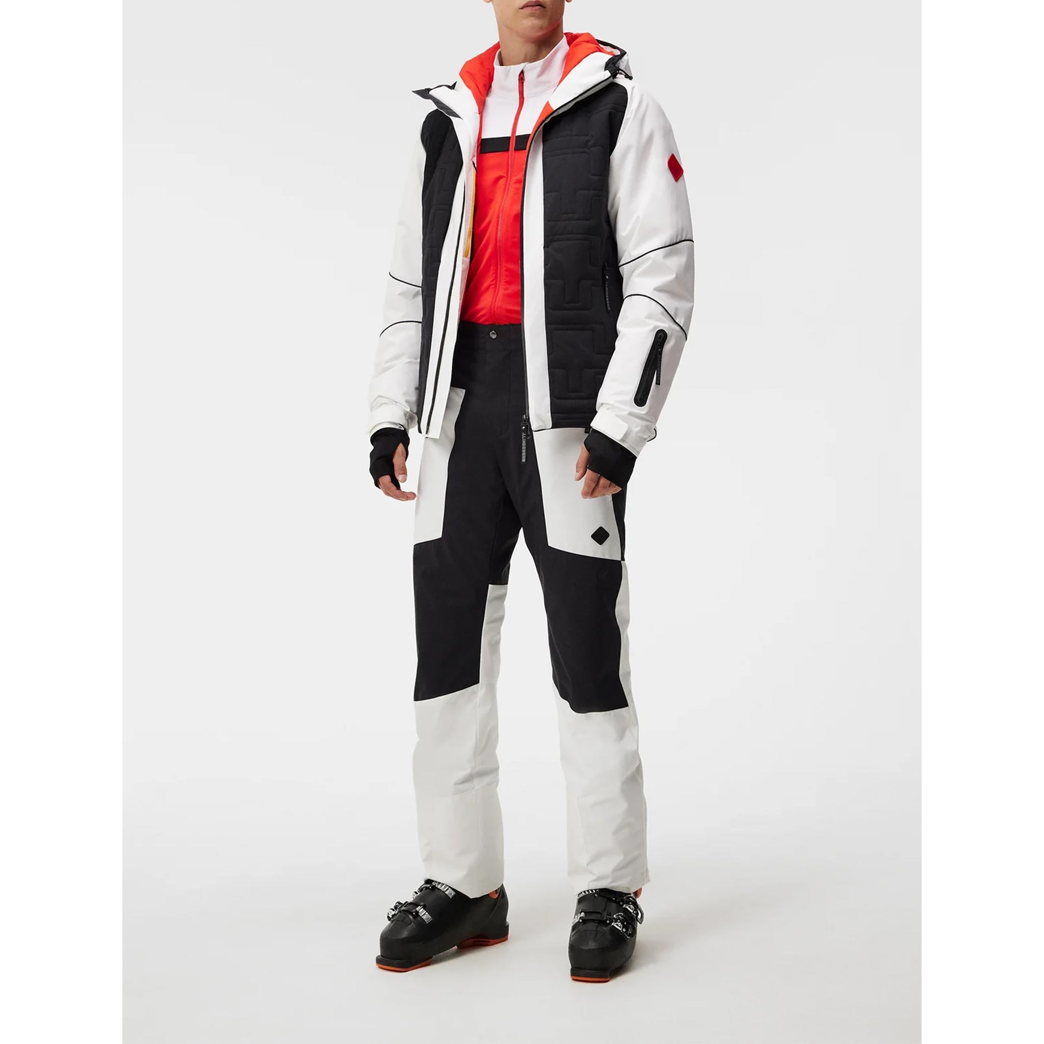 Brush Hybrid Ski Jacket in Black