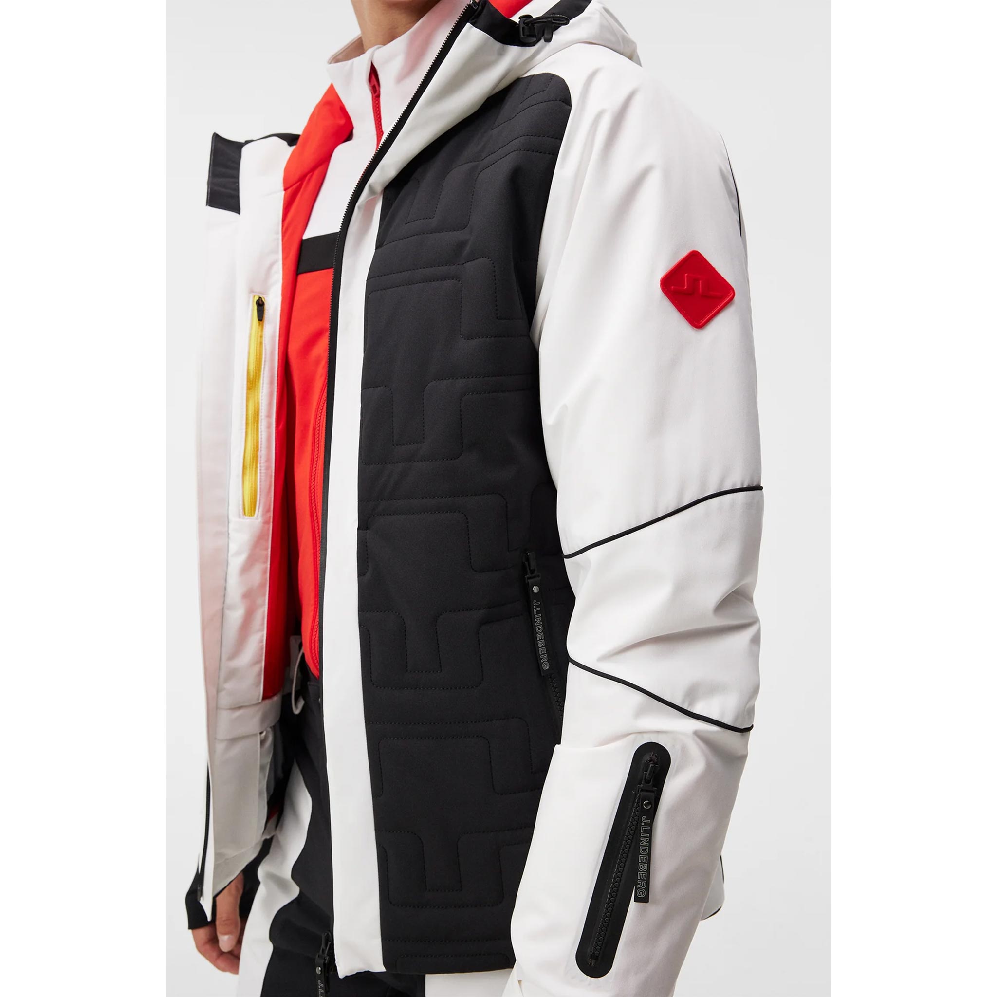 Brush Hybrid Ski Jacket in Black