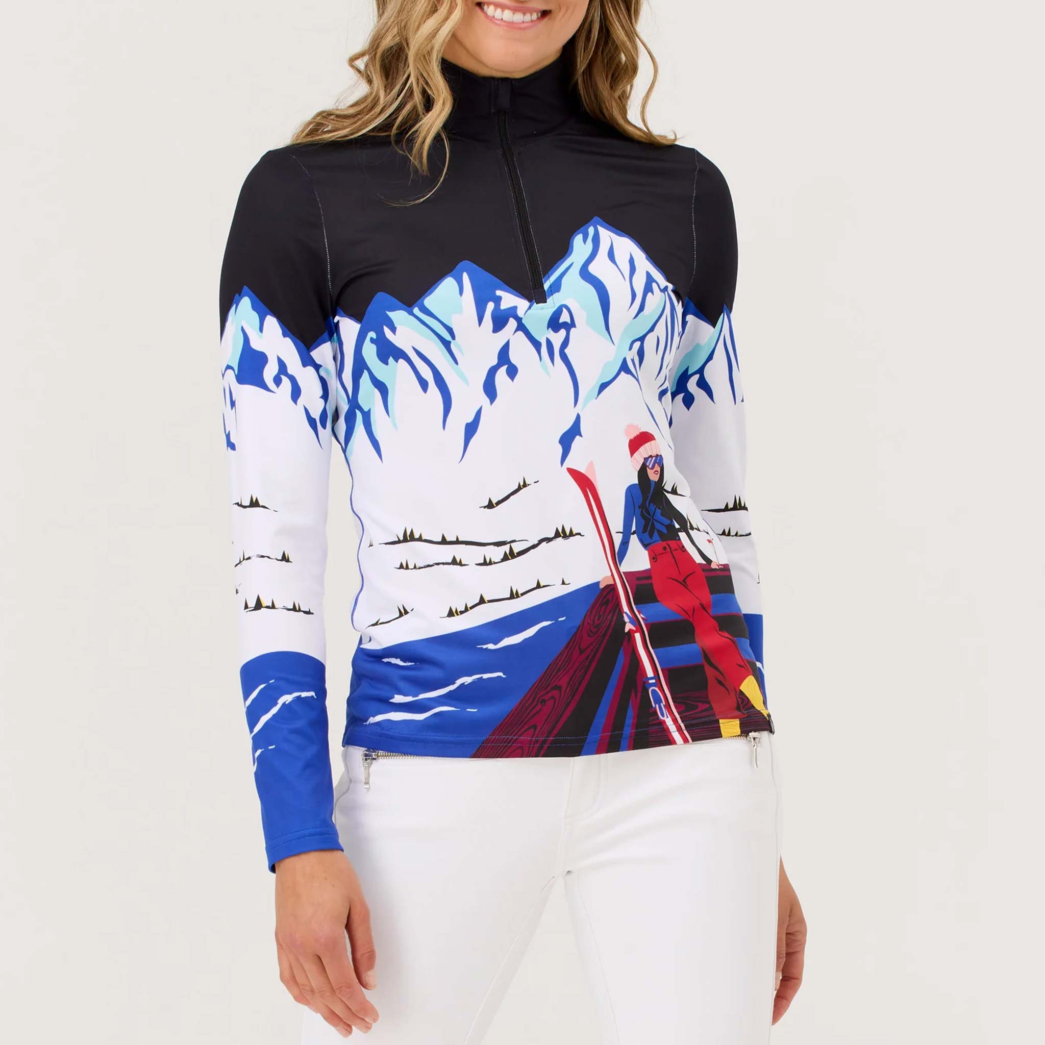 Apres Anyone Quarter Zip in Navy