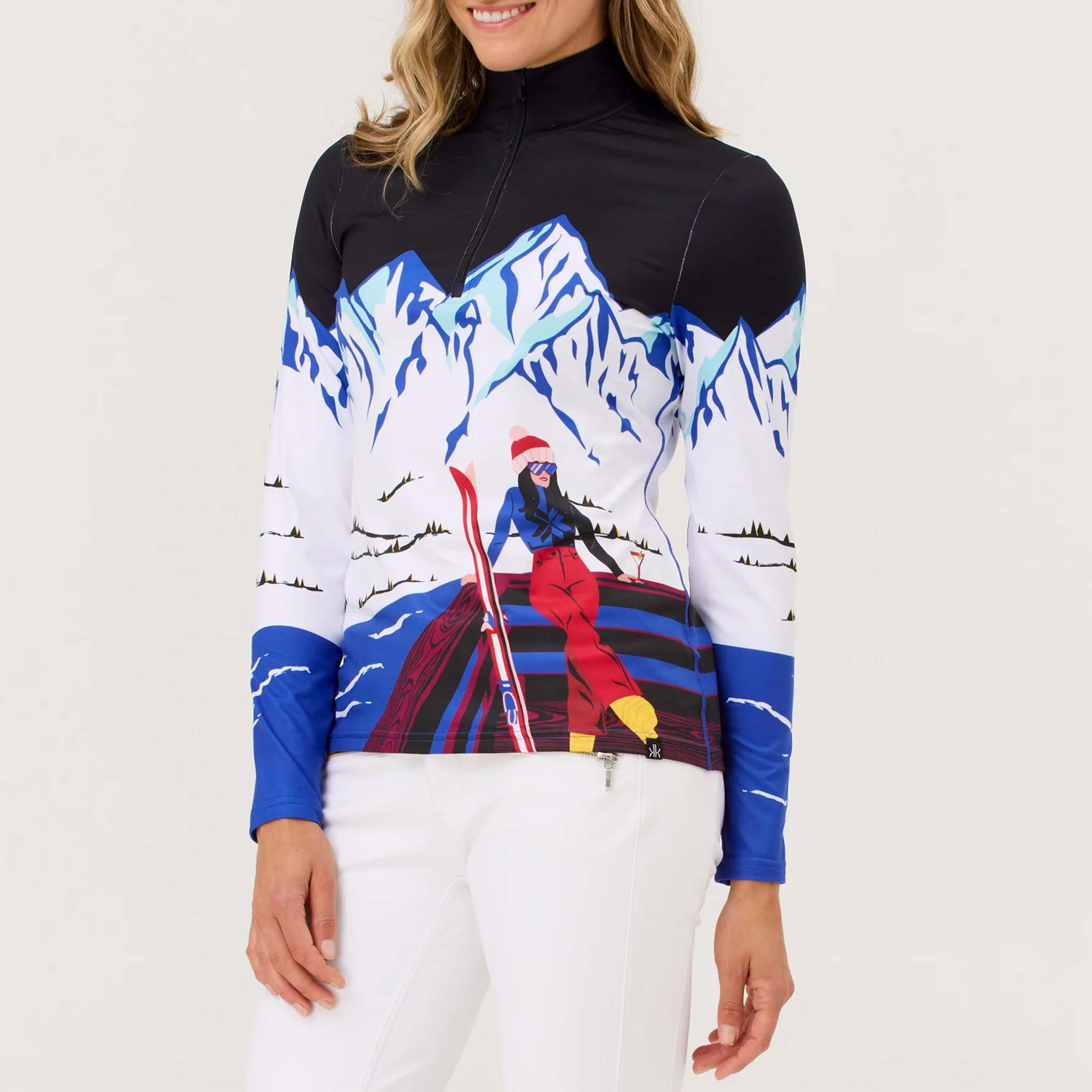 Apres Anyone Quarter Zip in Navy