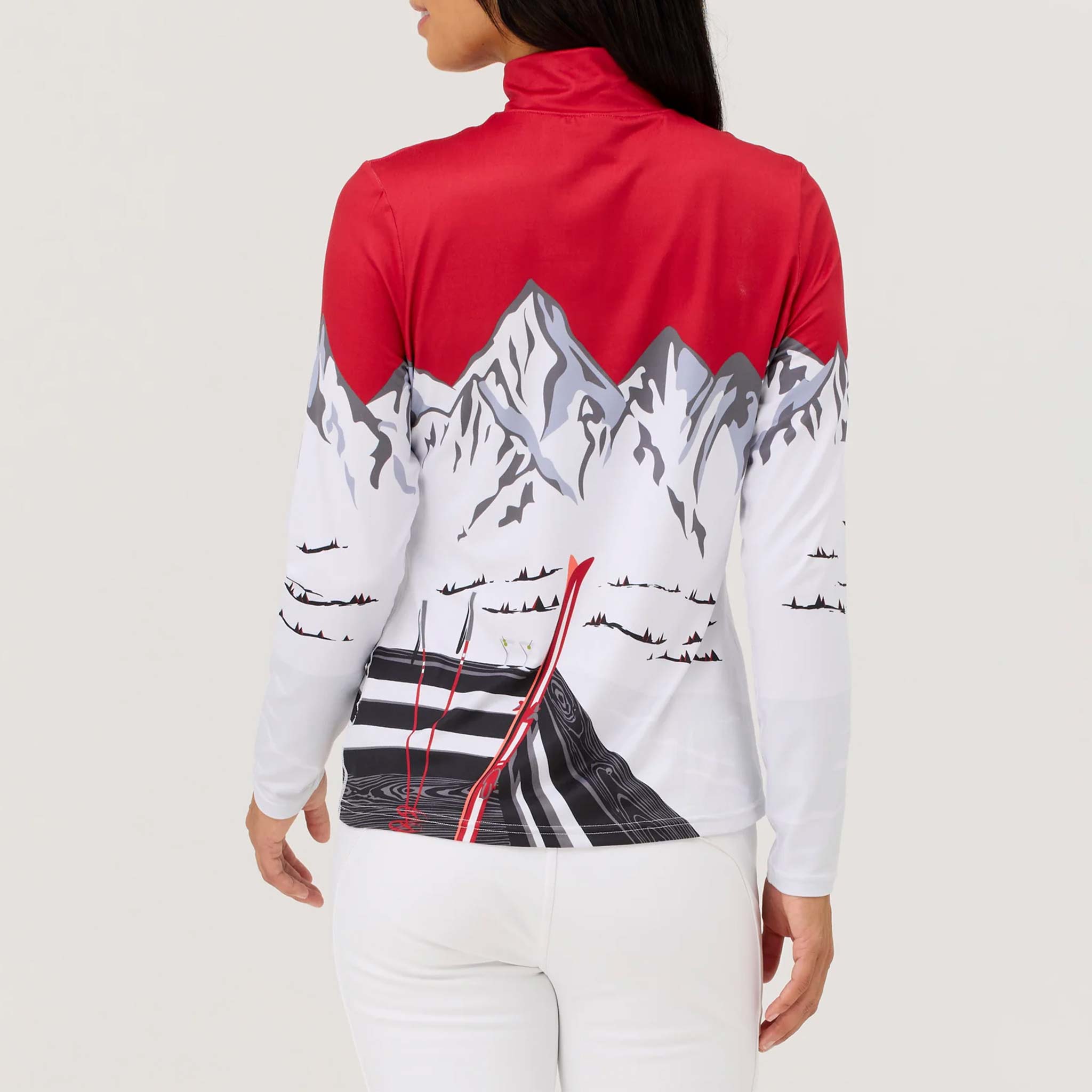 Apres Anyone Quarter Zip in Red