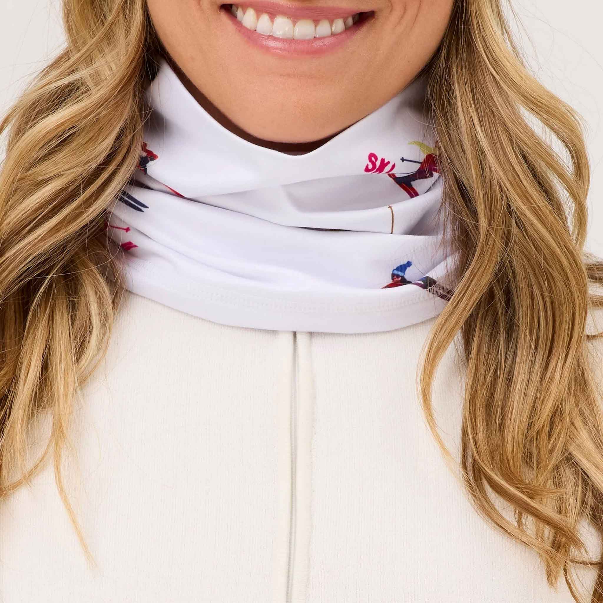 Multi Skiers Neck Gaiter in White