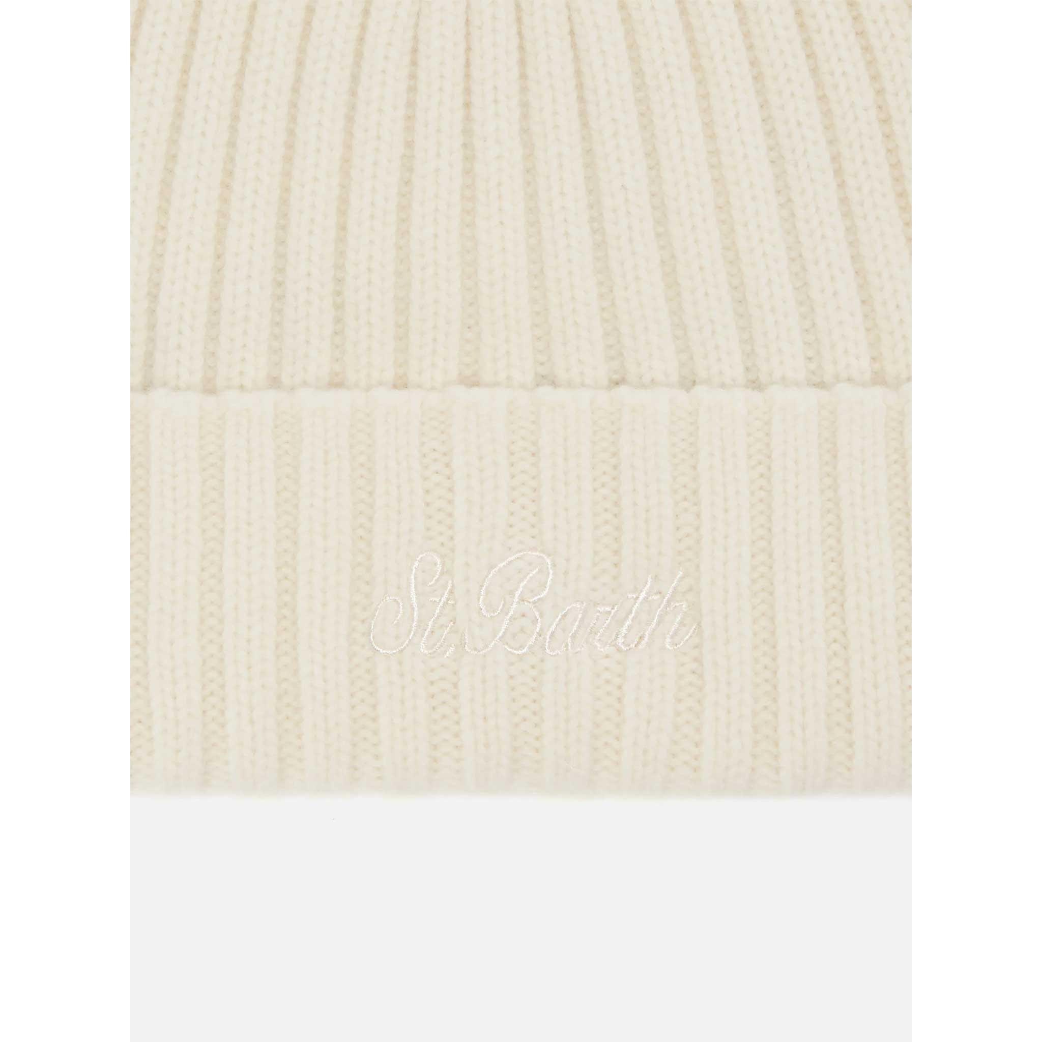 Wool Beanie in Off White