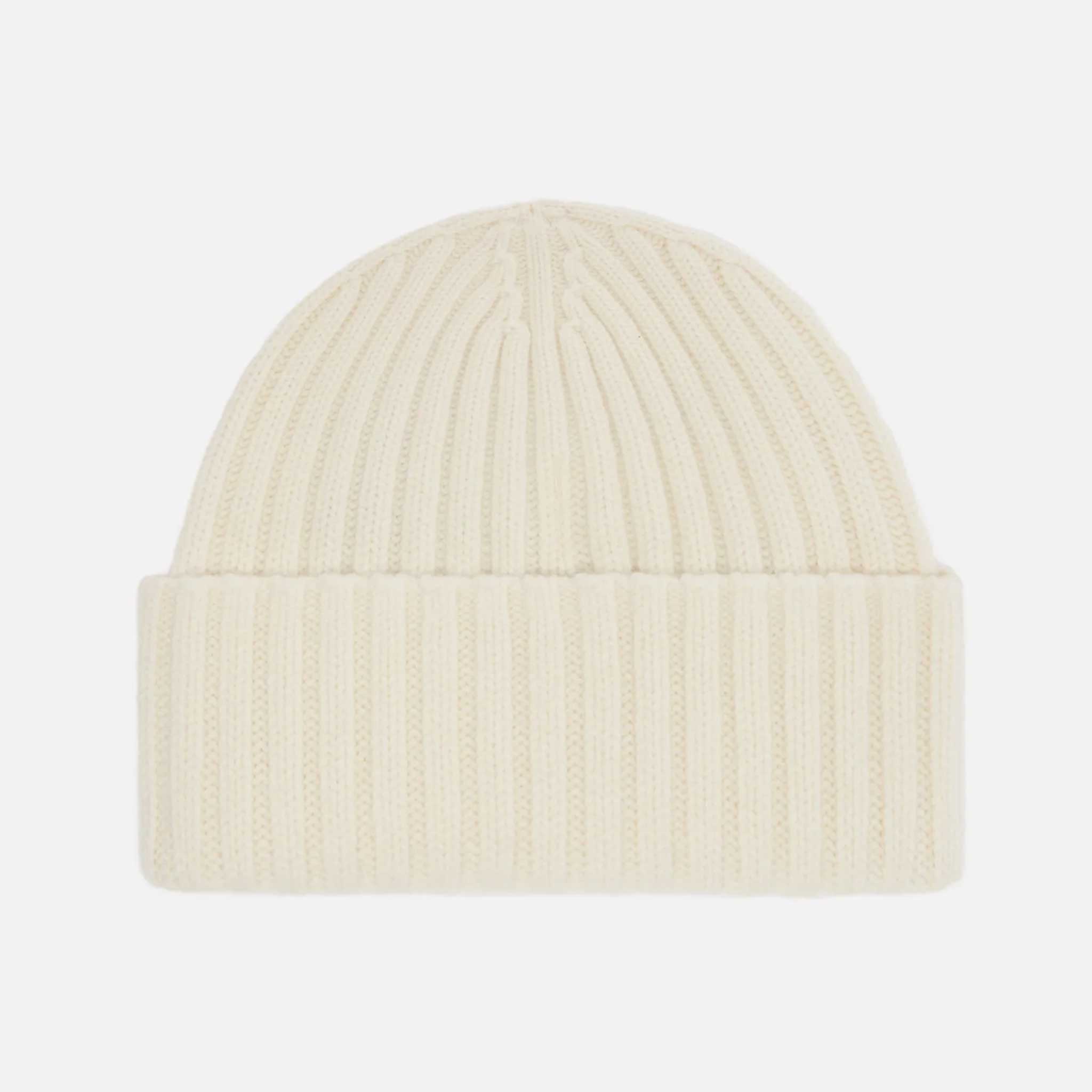 Wool Beanie in Off White