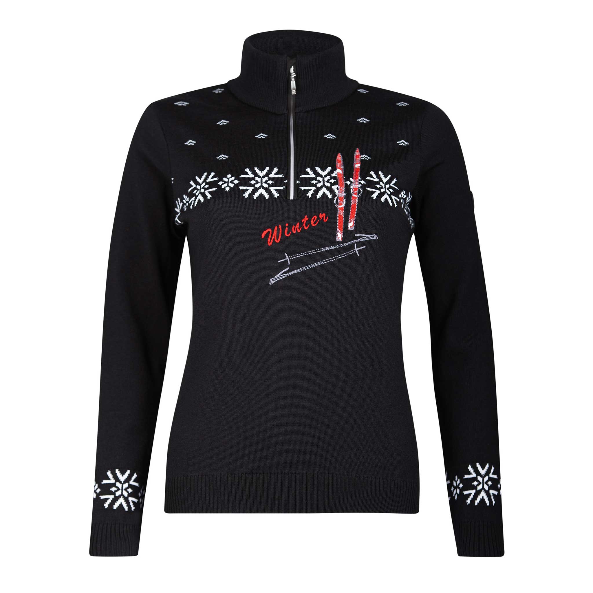 Engelberg Half Zip Sweater in Black