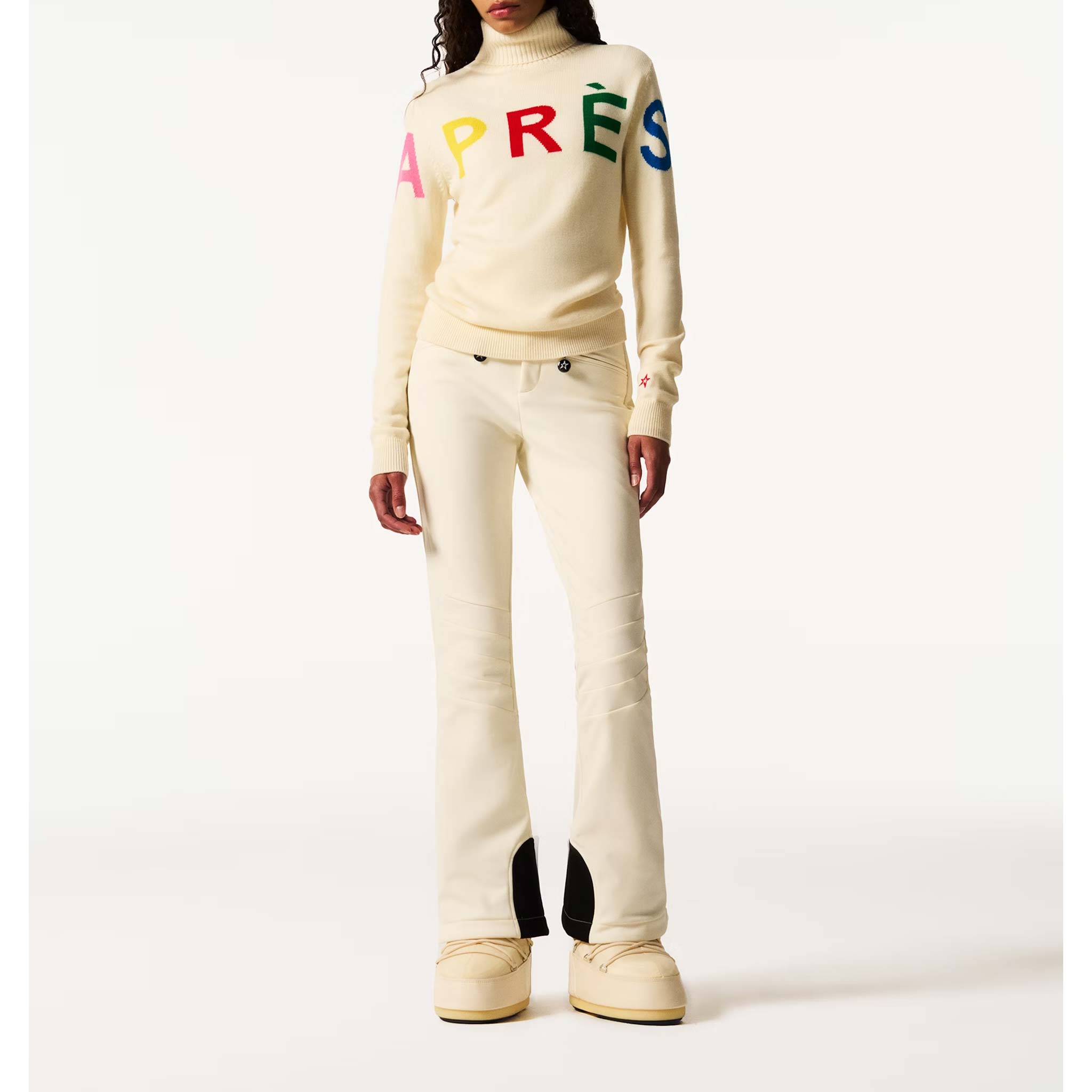 Apres II Sweater in Snow White/Rainbow