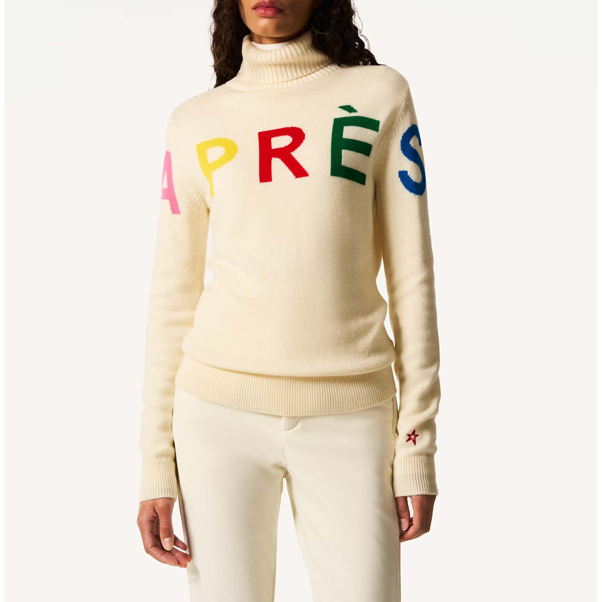 Apres II Sweater in Snow White/Rainbow
