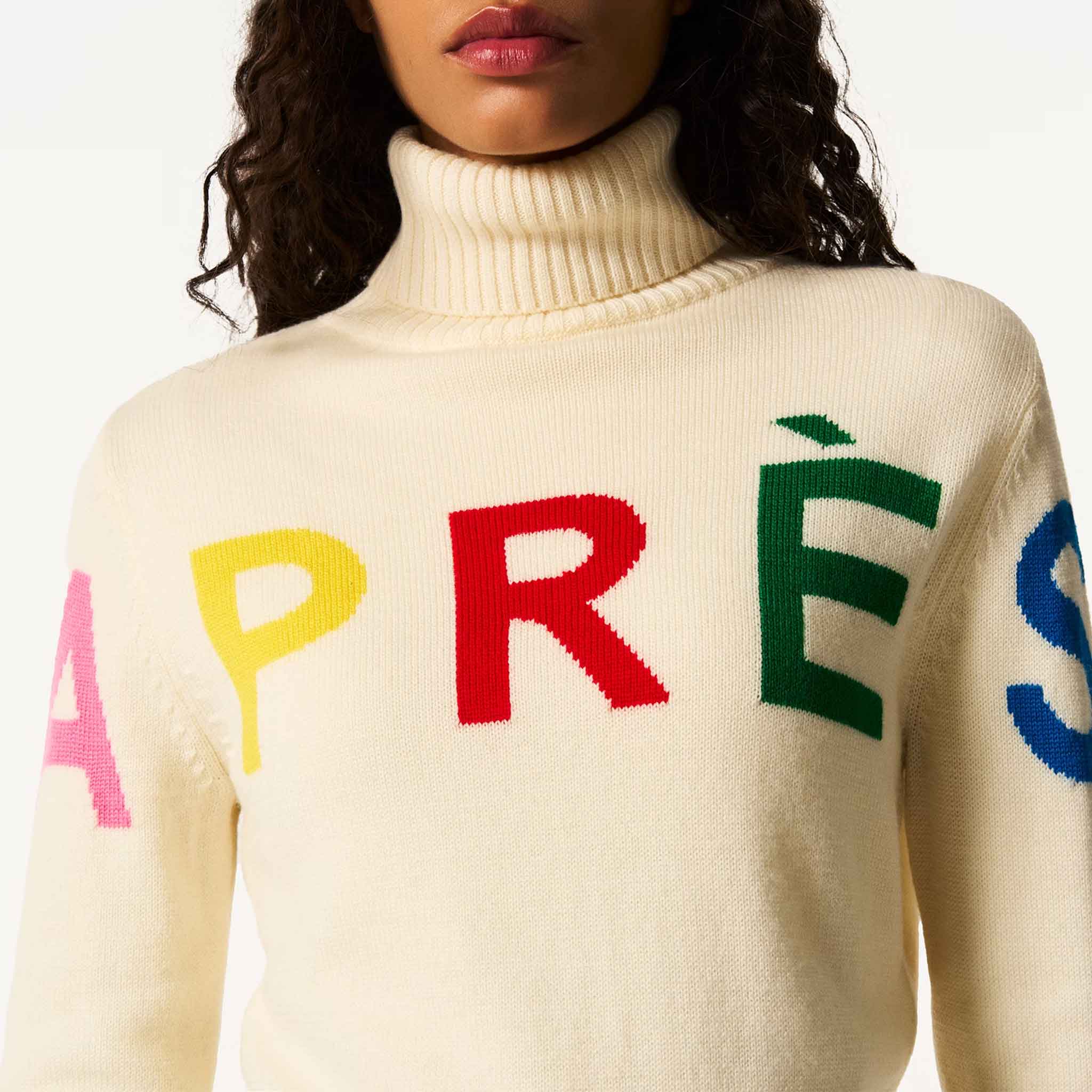 Apres II Sweater in Snow White/Rainbow