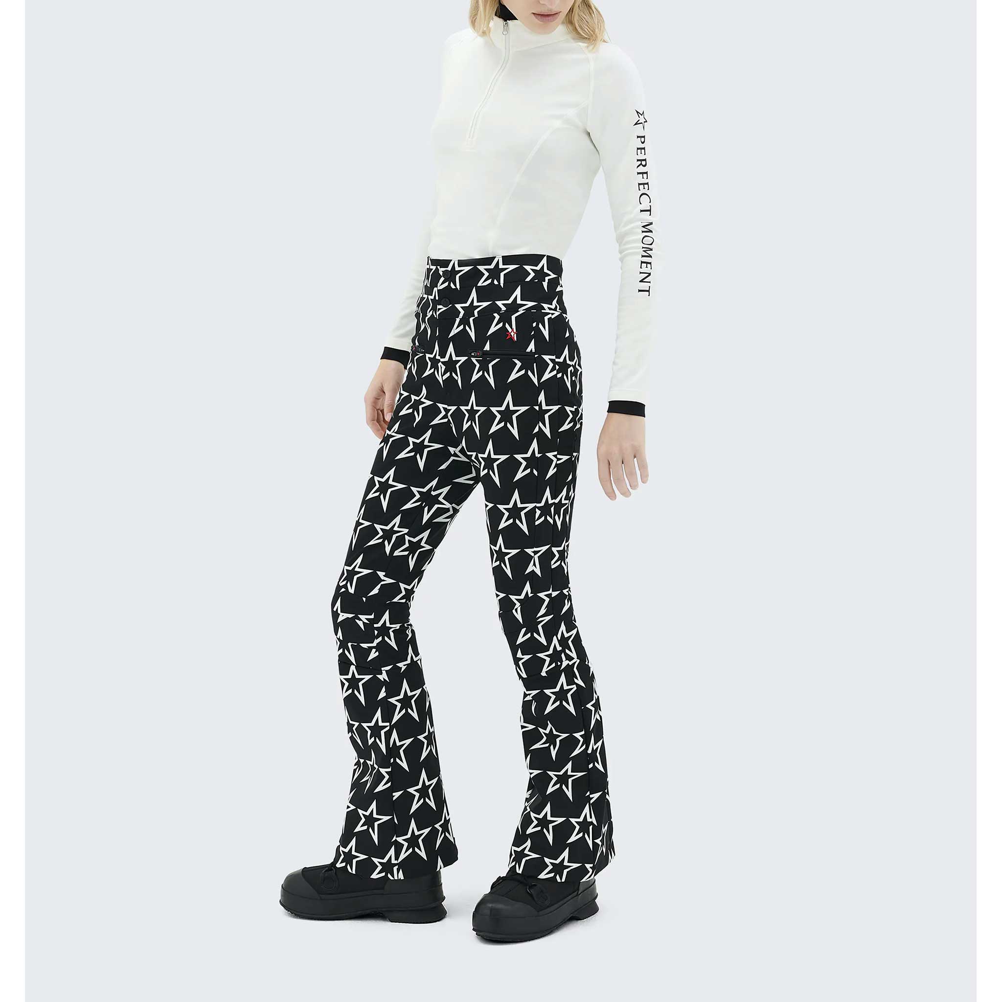 Aurora High Waist Flare Pant in Logo Star Print