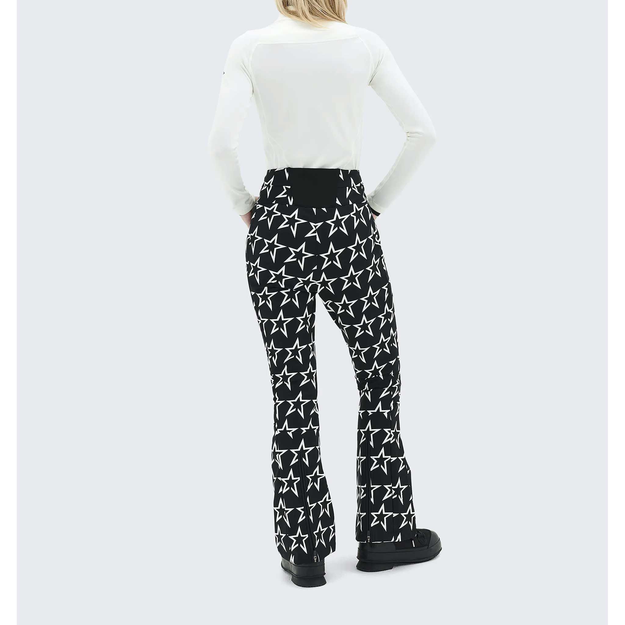 Aurora High Waist Flare Pant in Logo Star Print