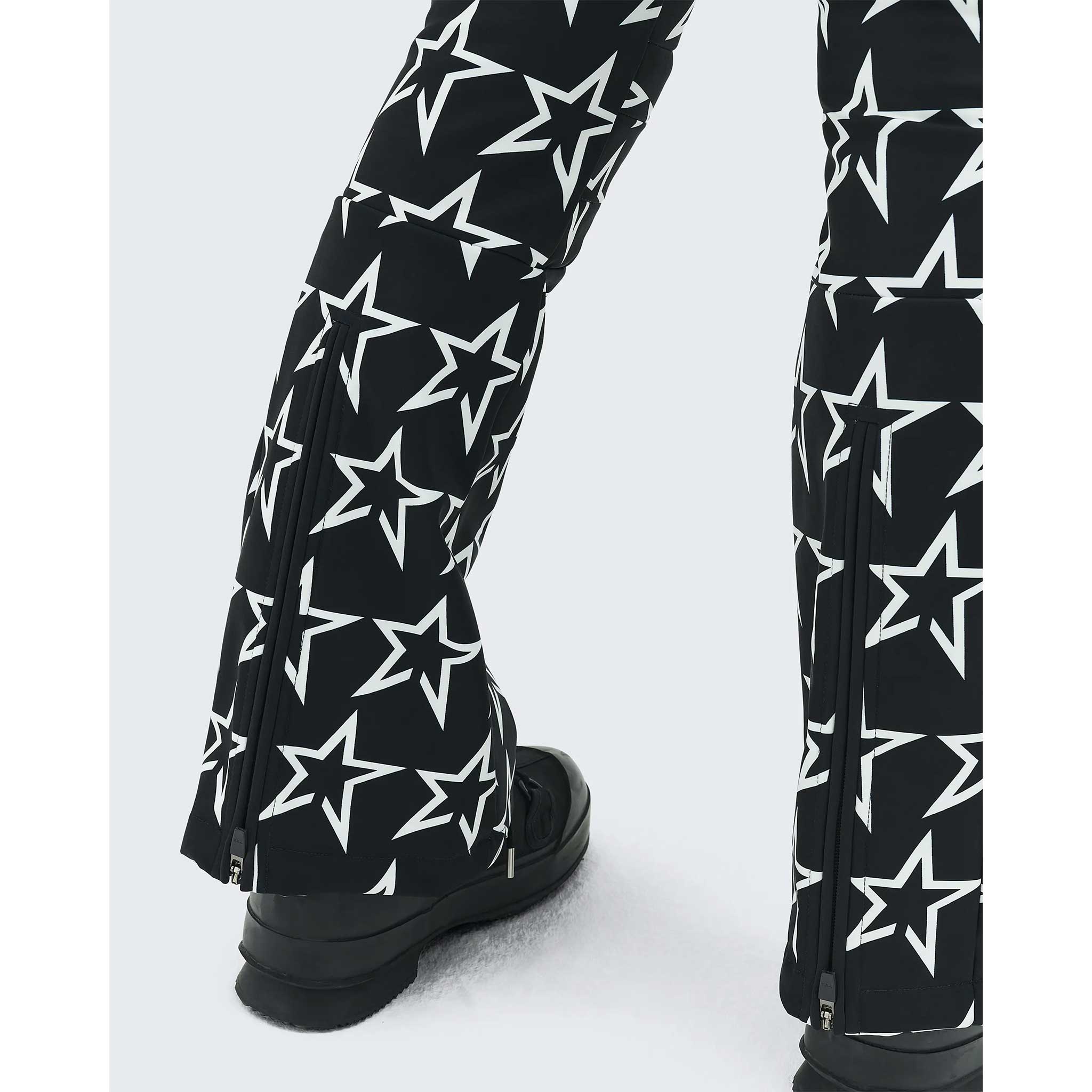 Aurora High Waist Flare Pant in Logo Star Print