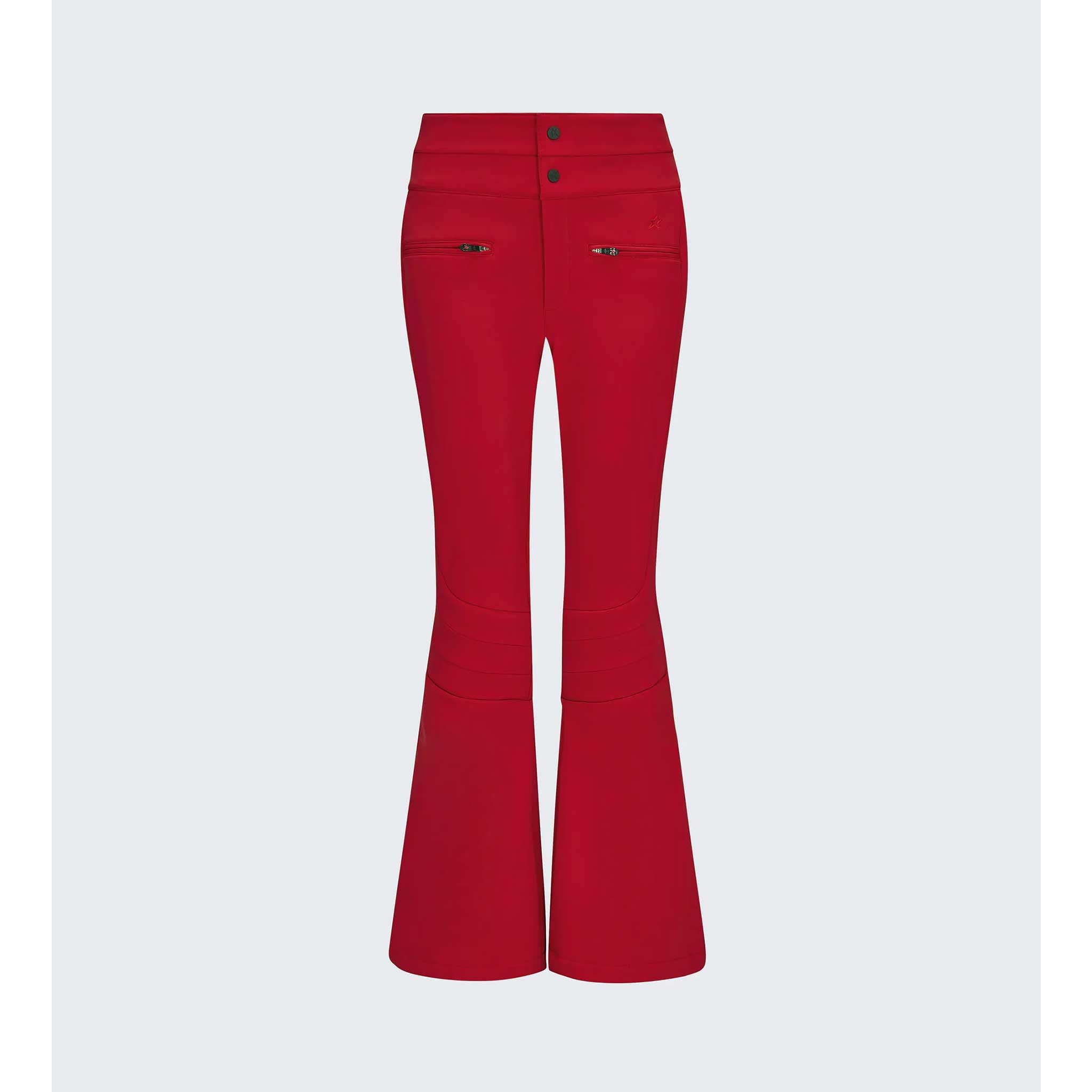 Aurora High Waist Flare Pant in Red by Perfect Moment