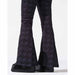 Aurora High Waist Flare Pant in Black Houndstooth - London Ski Co.