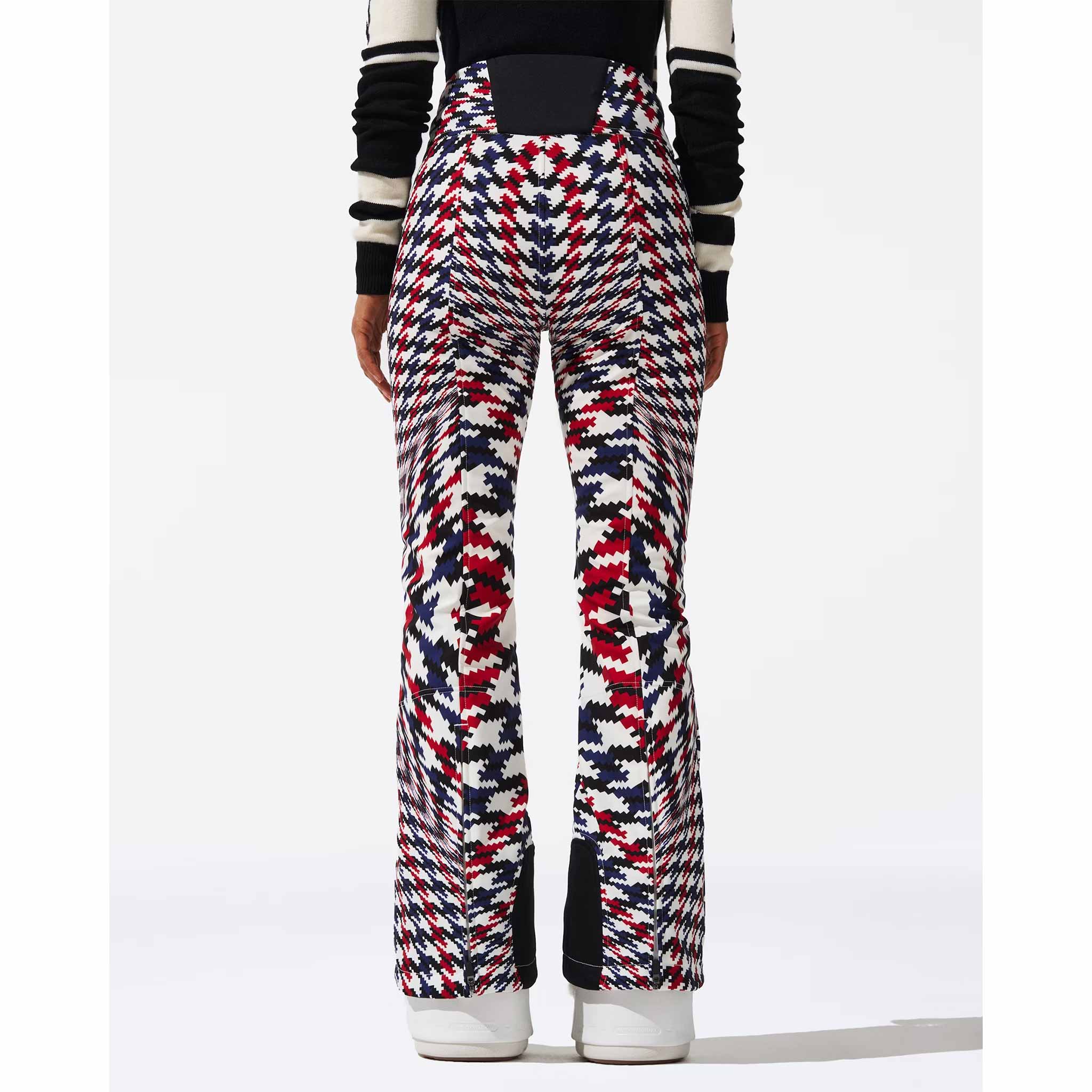 Aurora High Waist Flare Pant in Twisted Houndstooth