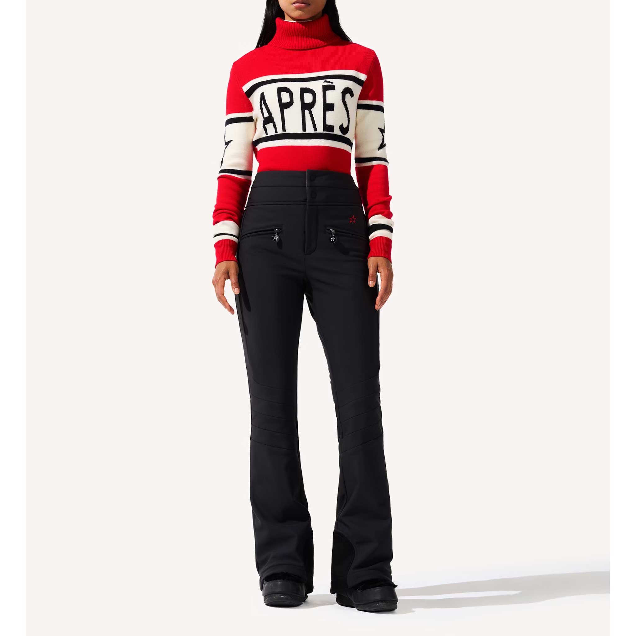 Aurora High Waist Flare Pant in Black - London Ski Co.