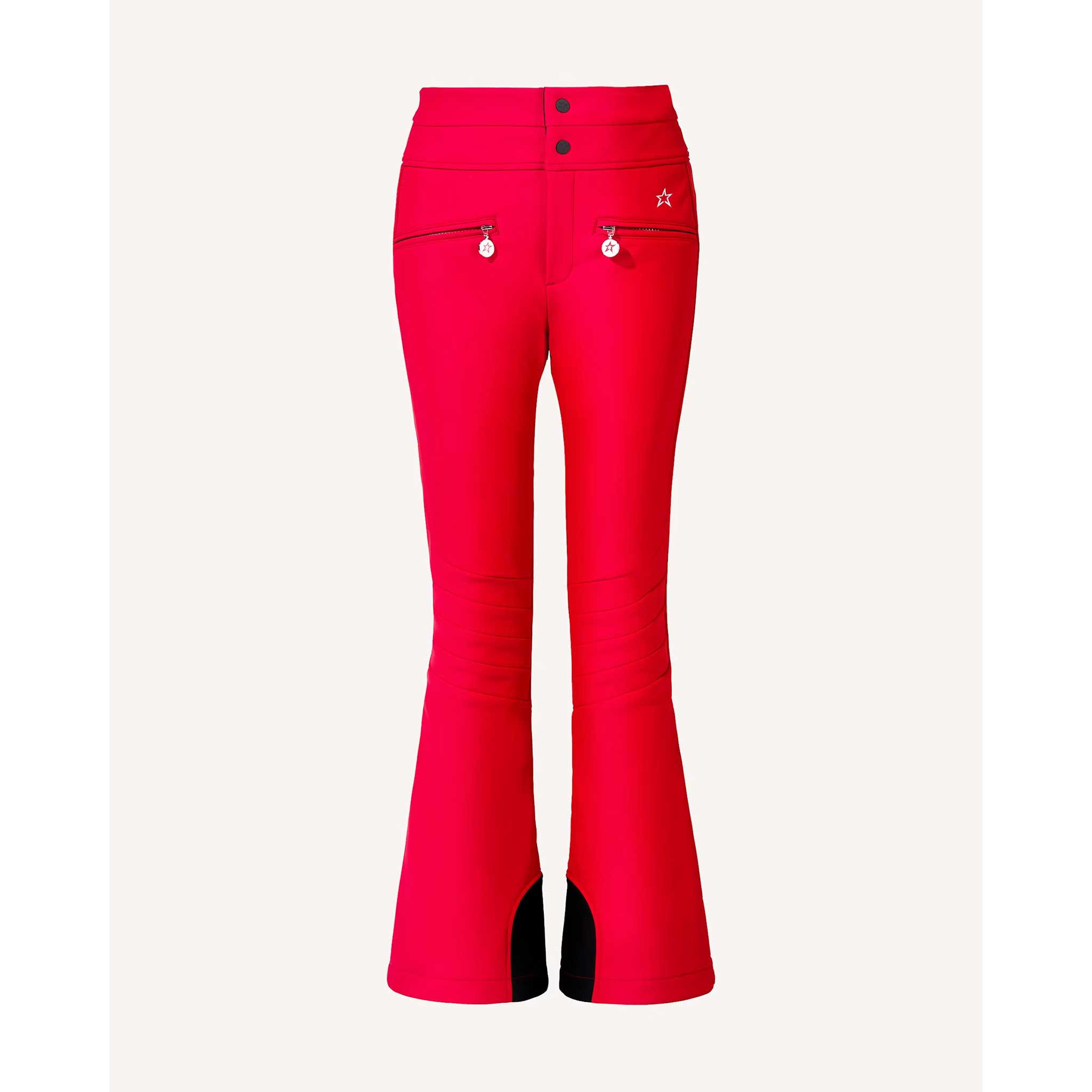 Aurora High Waist Flare Pant in Red - London Ski Co.