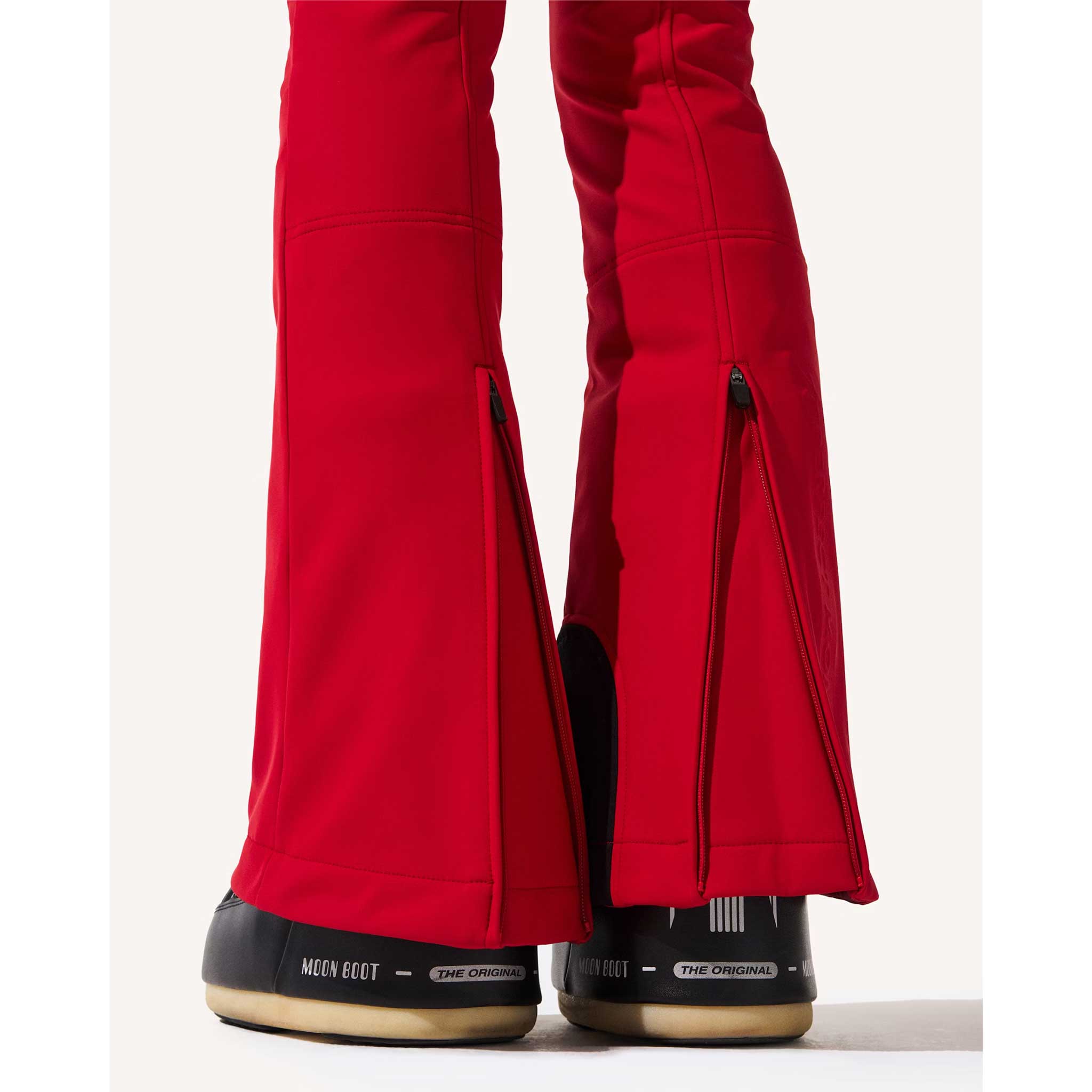 Aurora High Waist Flare Pant in Red - London Ski Co.