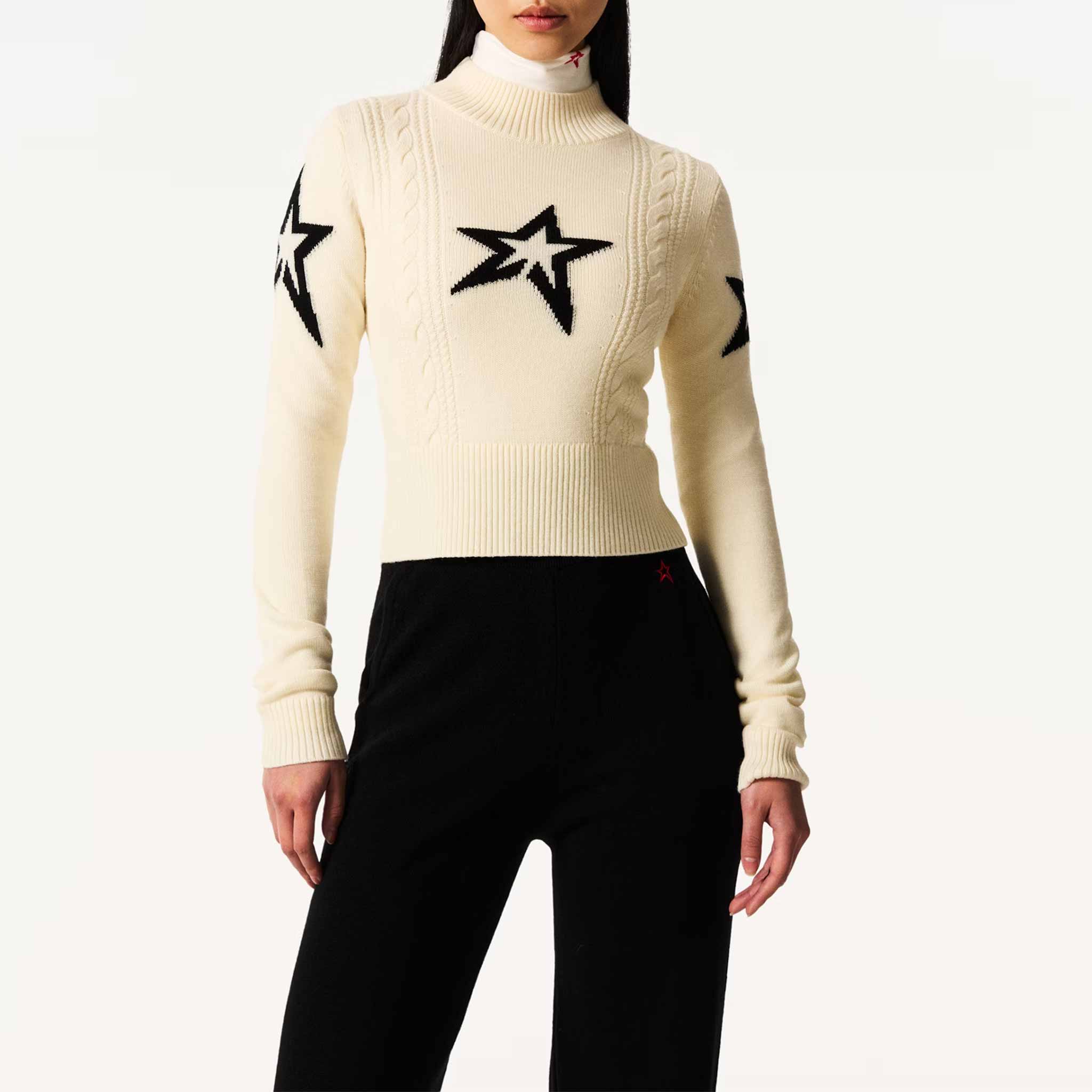 Cable Sweater in Snow White